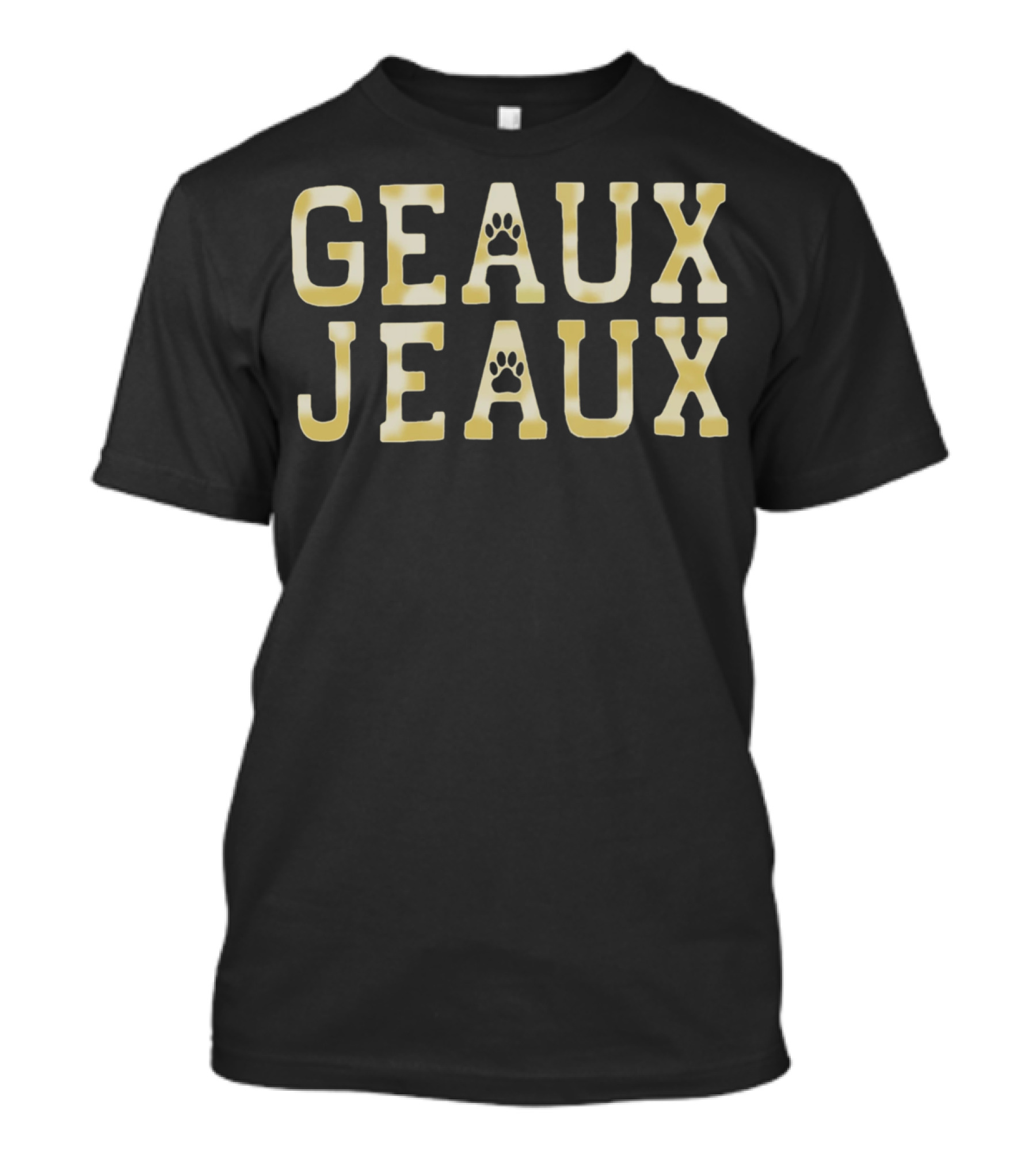 Geaux Jeaux Joe Burrow LSU Football Paw Prints T-Shirt