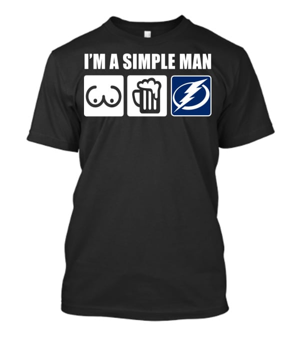 I'm A Simple Man Beer Lightning Bolts T-Shirt