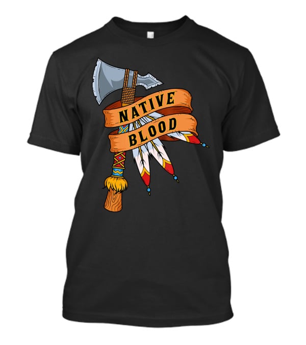 Native Blood Tribal Tomahawk Pride T-Shirt