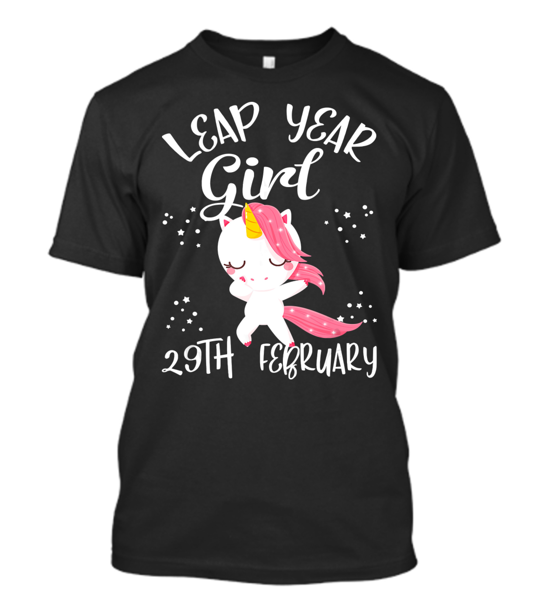Leap Year Girl 29Th February Birthday Unicorn T-Shirt