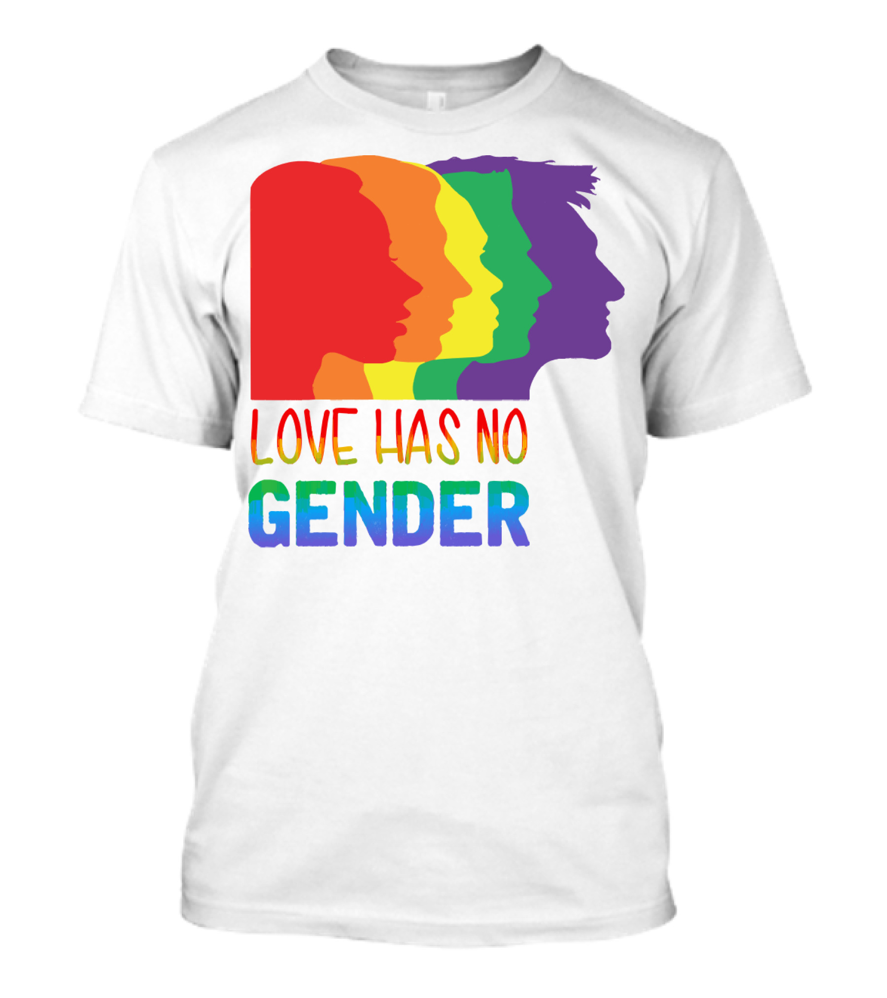 LOVE HAS NO GENDER Unconditional Love Multicolor T-Shirt