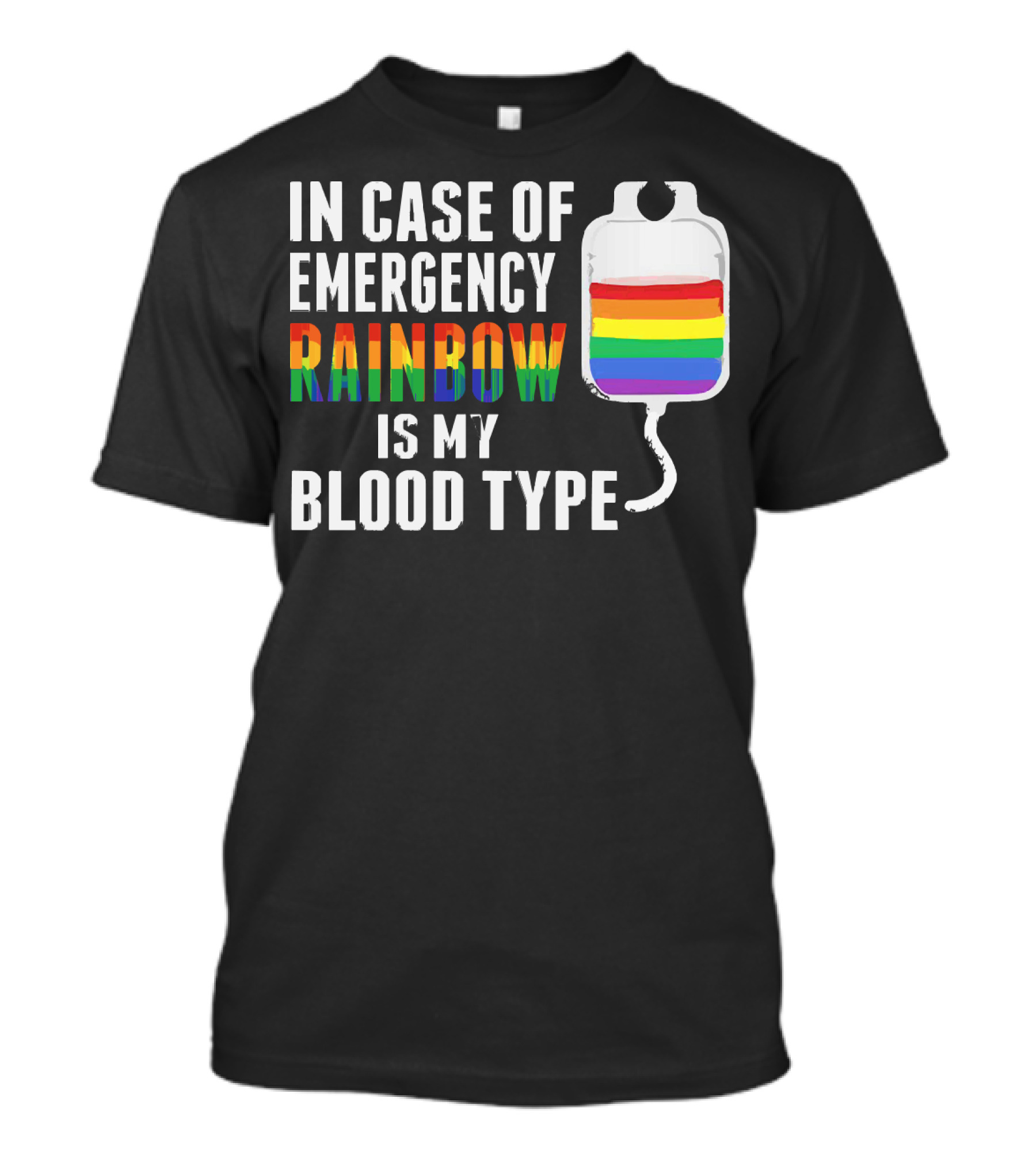 In Case Of Emergency Rainbow Blood Type Bag T-Shirt