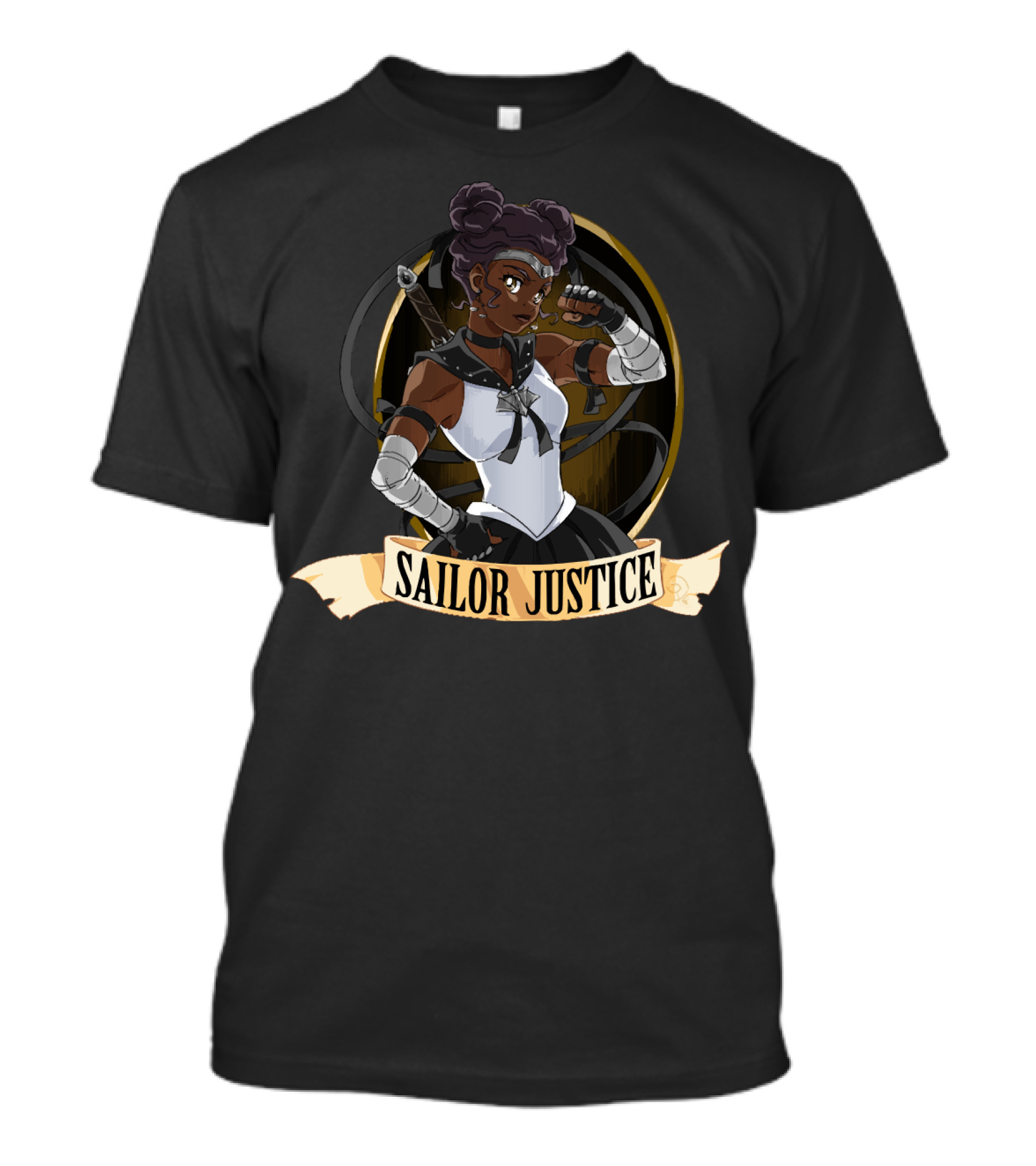 Sailor Justice Warrior With Sword And Fighting Stance T-Shirt