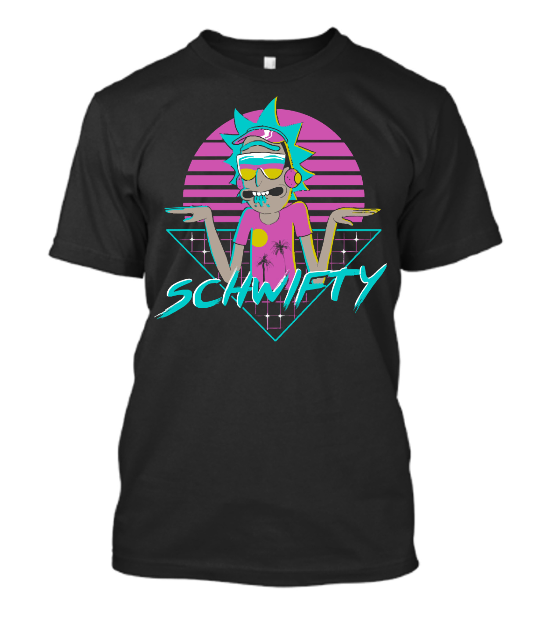 Schwifty Retro Neon 80s Aesthetic Rad T-Shirt