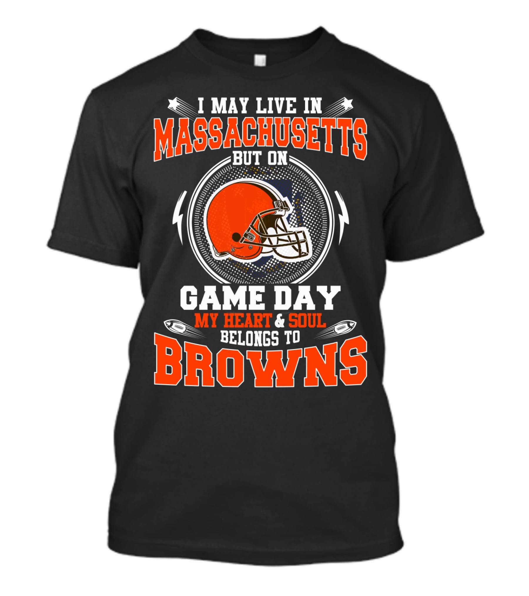 Massachusetts Game Day My Heart & Soul Belongs To Browns T-Shirt