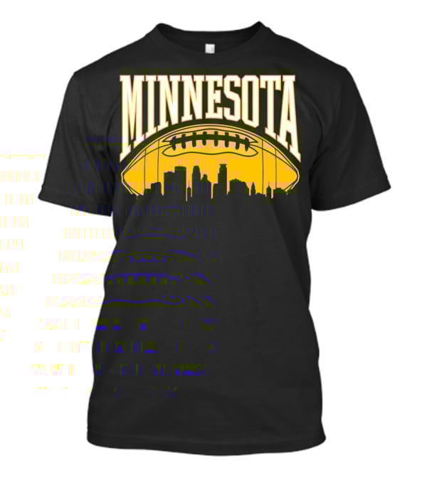 Minnesota Football Skyline Vintage Viking MN T-Shirt