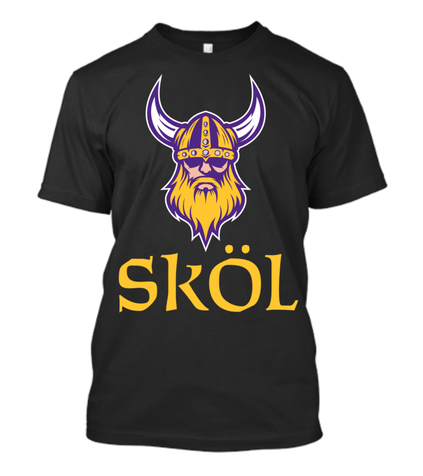 SKOL Viking Scandinavia Nordic Warrior Helmet With Horns T-Shirt