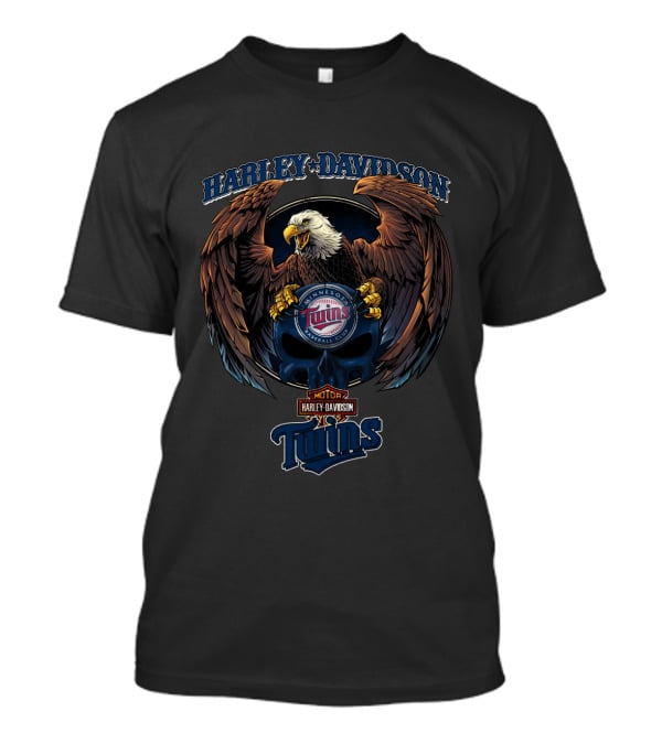 Harley Davidson Motor Minnesota Twins Baseball Club T-Shirt
