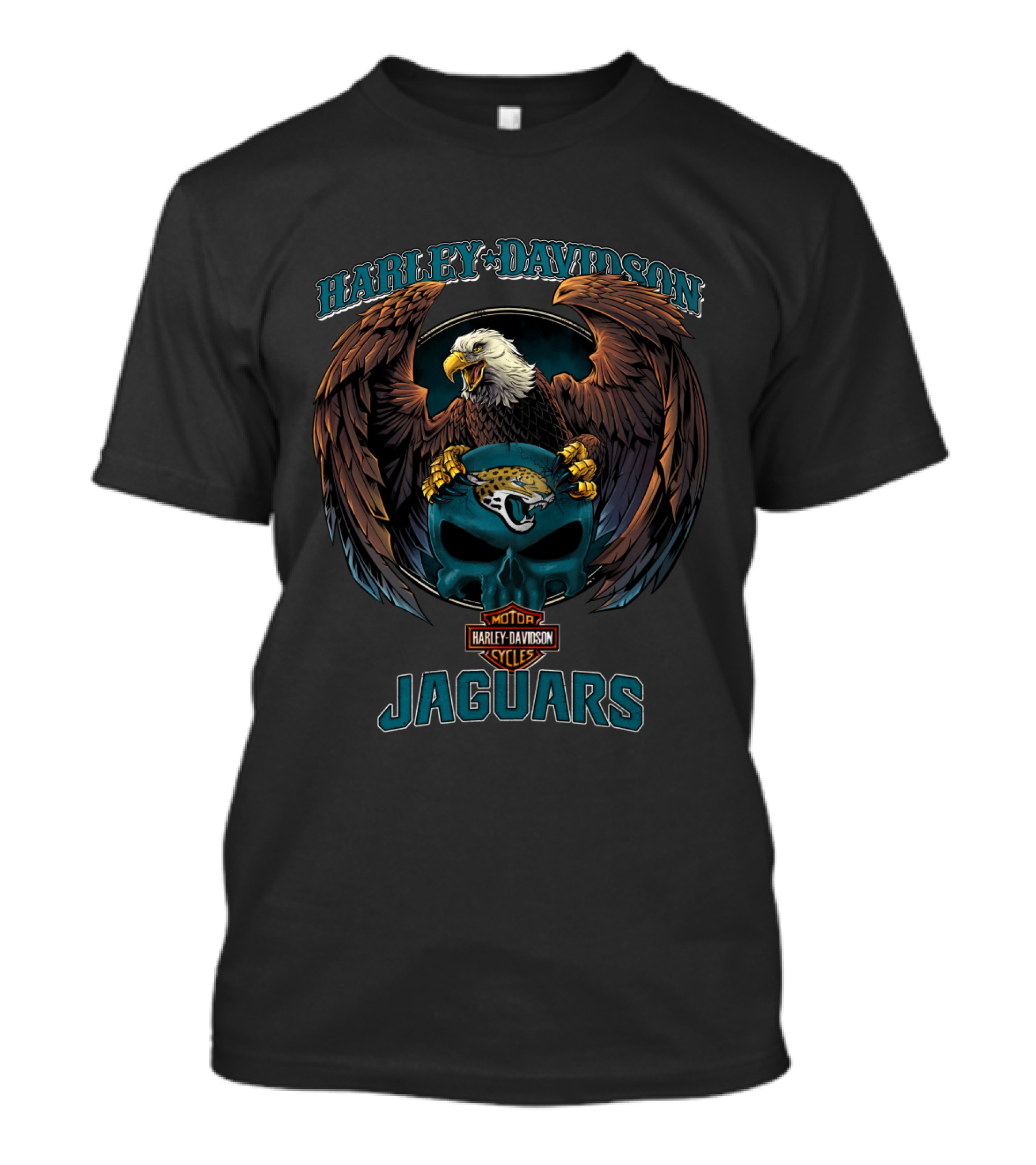 Harley Davidson Motorcycles Jacksonville Jaguars Eagle T-Shirt