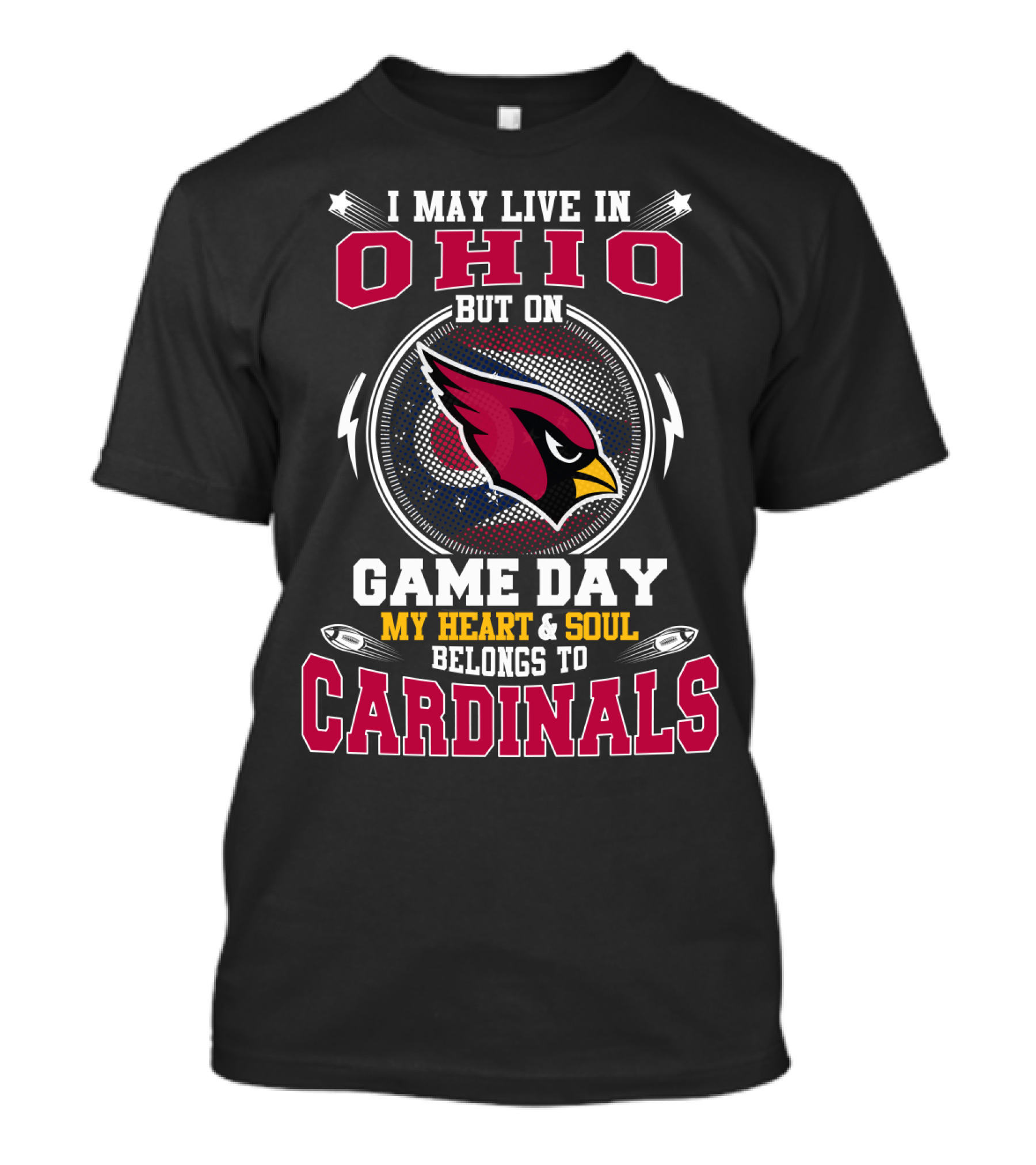 Ohio Resident's Game Day Loyalty To Cardinals With Heart And Soul T-Shirt