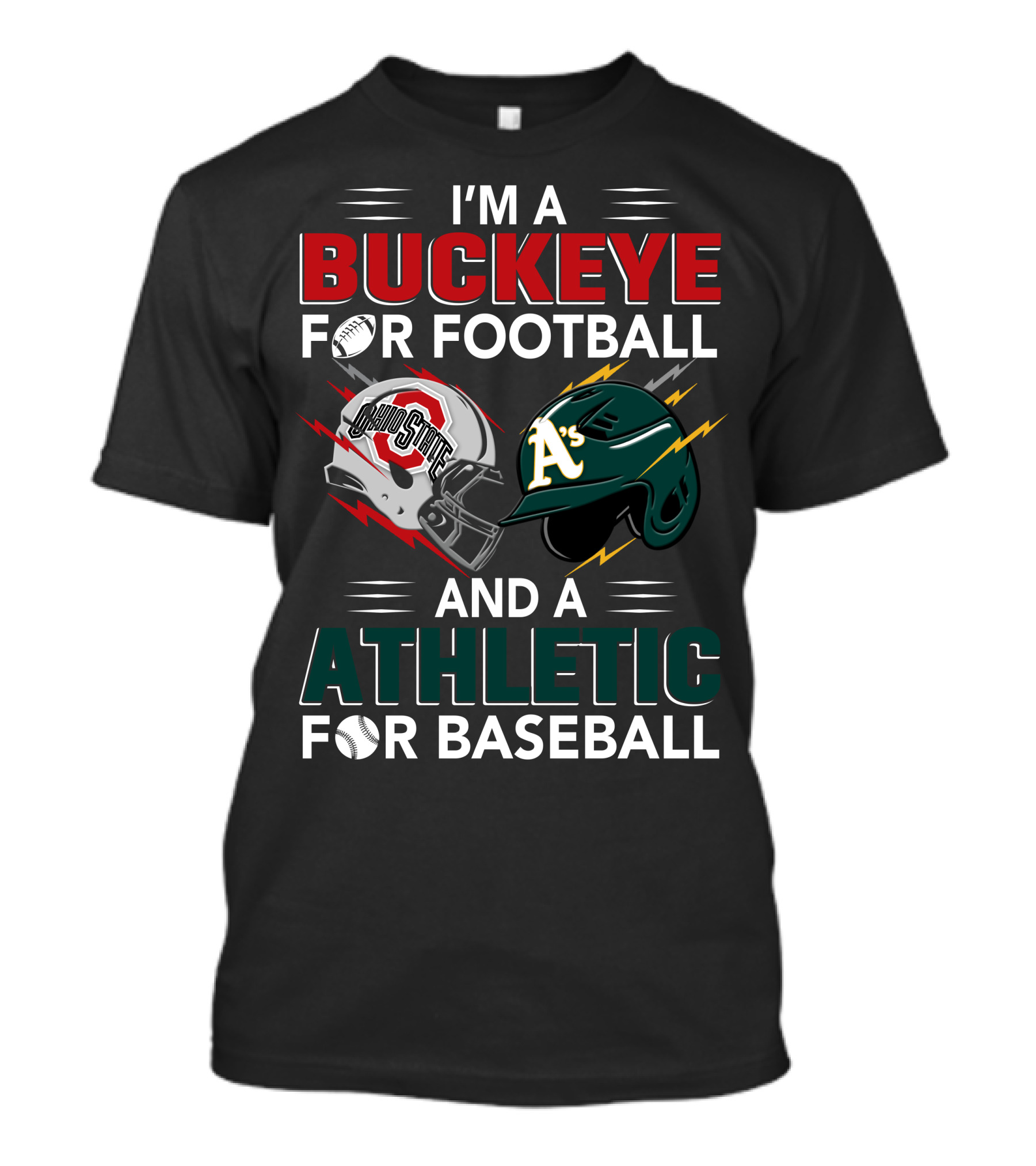 I'm A Buckeye For Football And A Athletic For Baseball T-Shirt