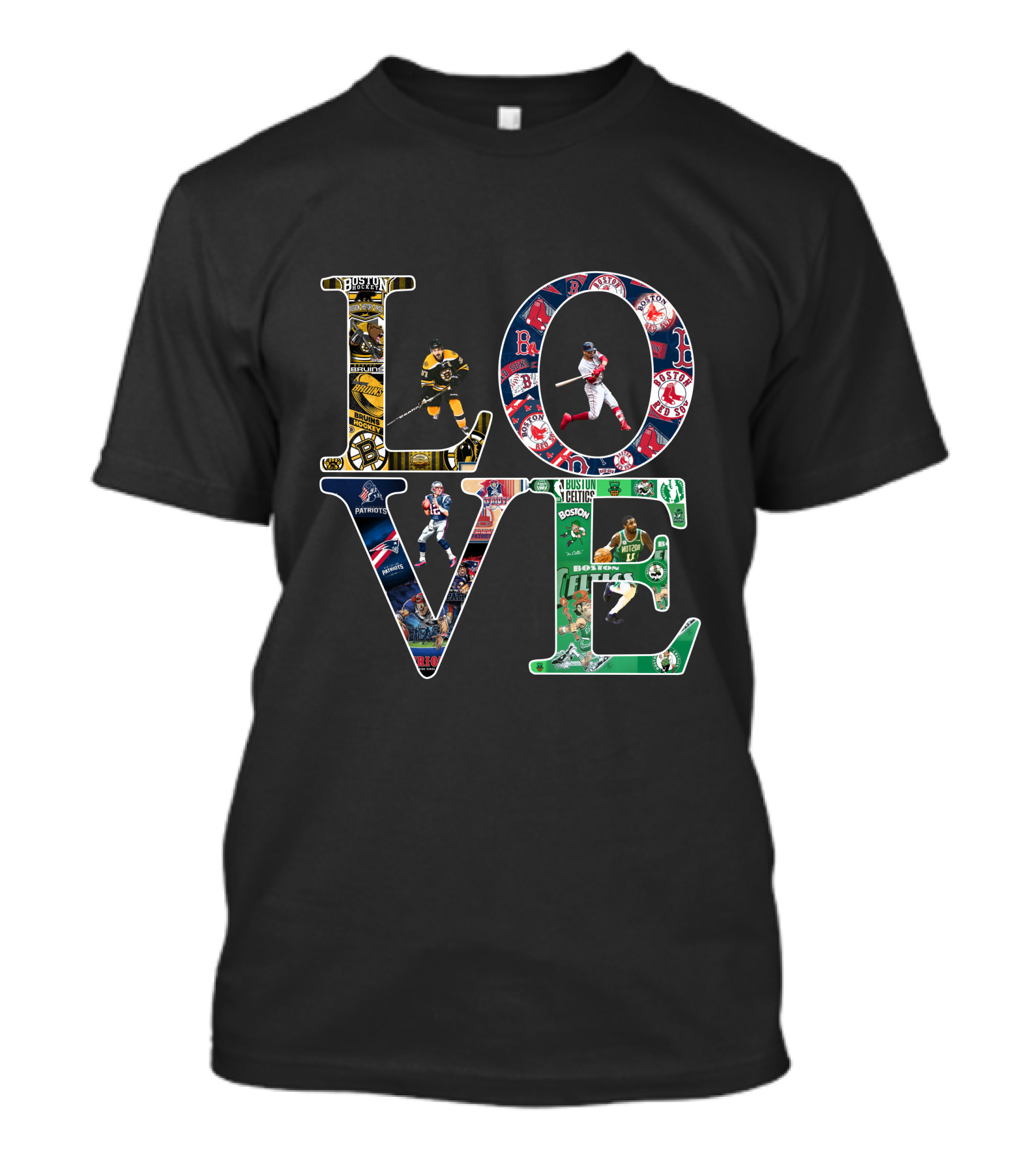 Boston Sports Love Patriots Red Sox Celtics Bruins T-Shirt