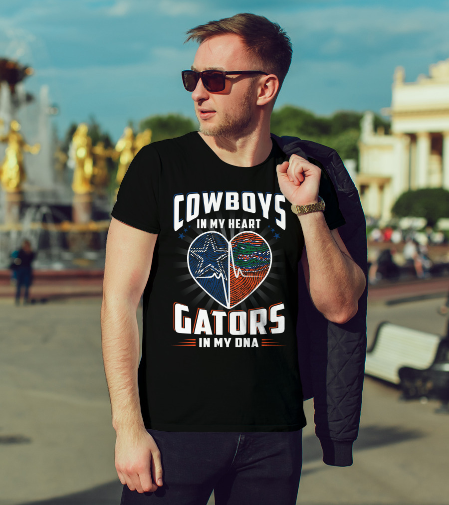 COWBOYS IN MY HEART GATORS IN MY DNA T-Shirt