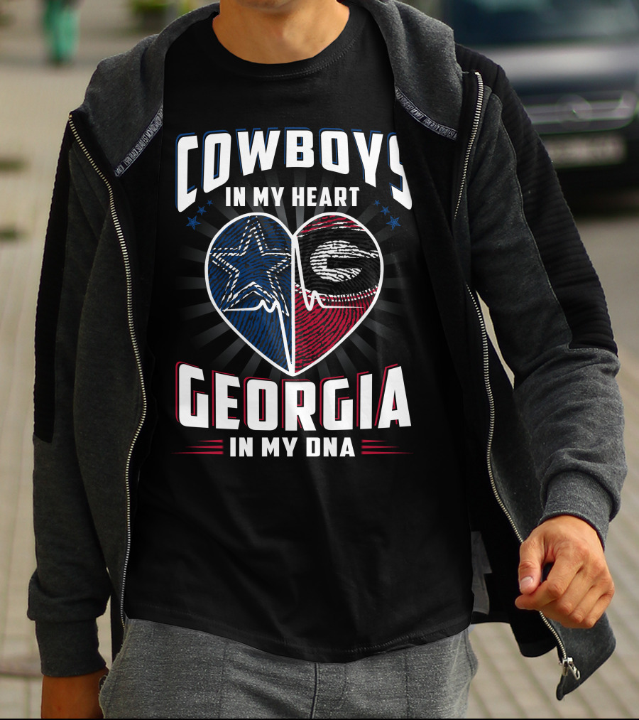 Cowboys In My Heart Georgia In My DNA T-Shirt