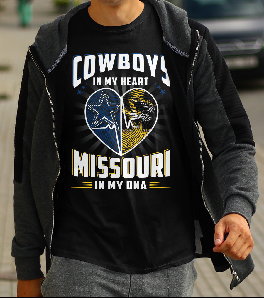 Cowboys In My Heart Missouri In My Dna T-Shirt