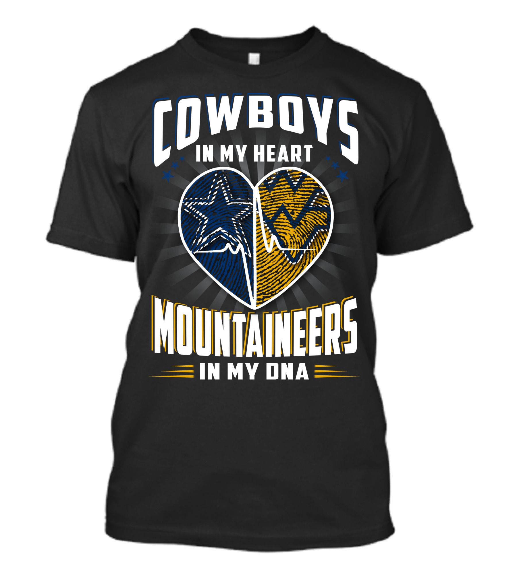 Cowboys In My Heart Mountaineers In My DNA T-Shirt