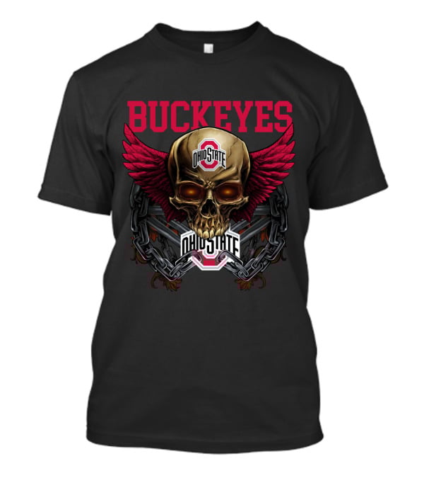 Buckeyes Ohio State Skull Wings Ncaa Osb T-Shirt