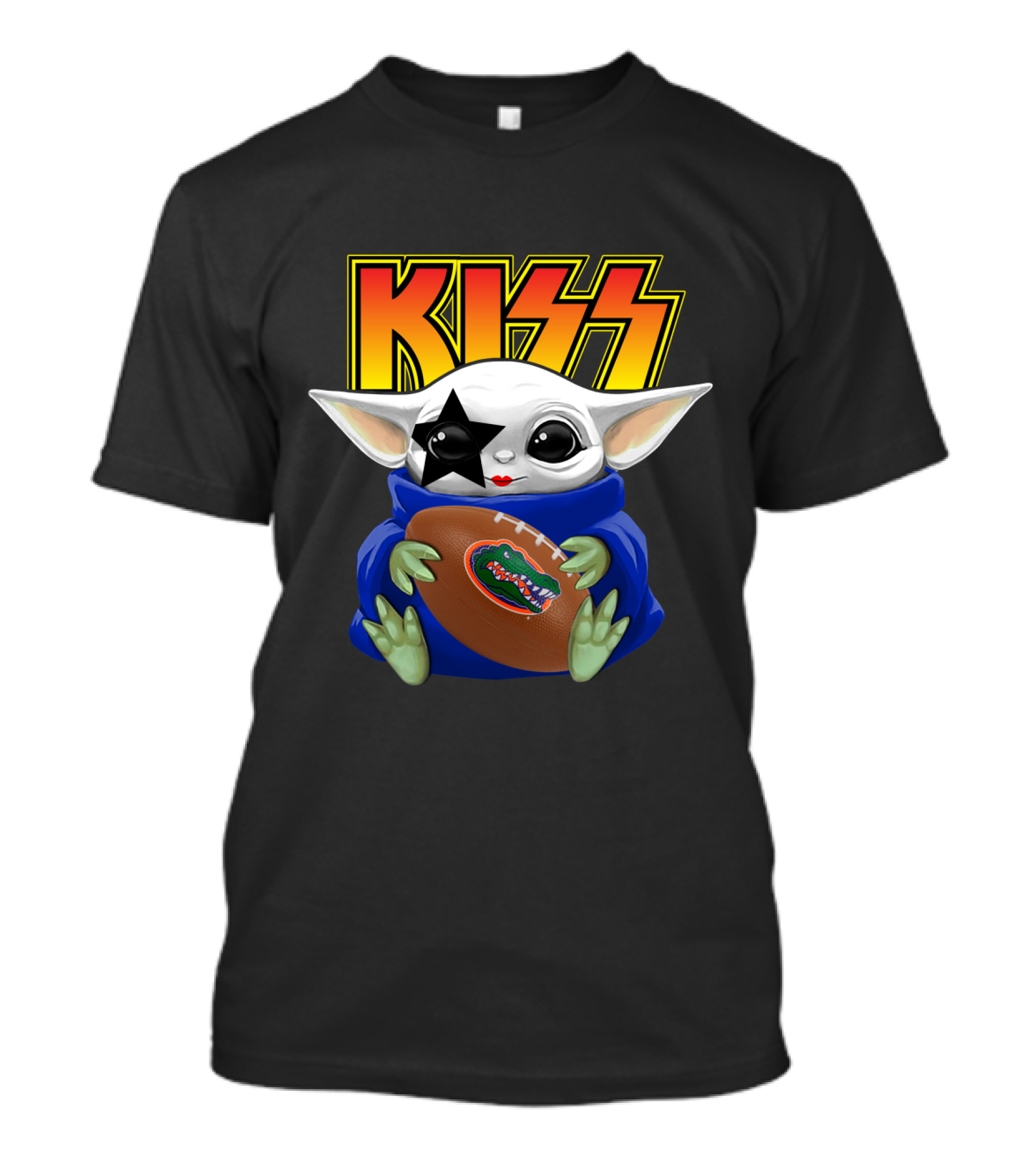 KISS Baby Yoda Paul Stanley Florida Gators Football T-Shirt