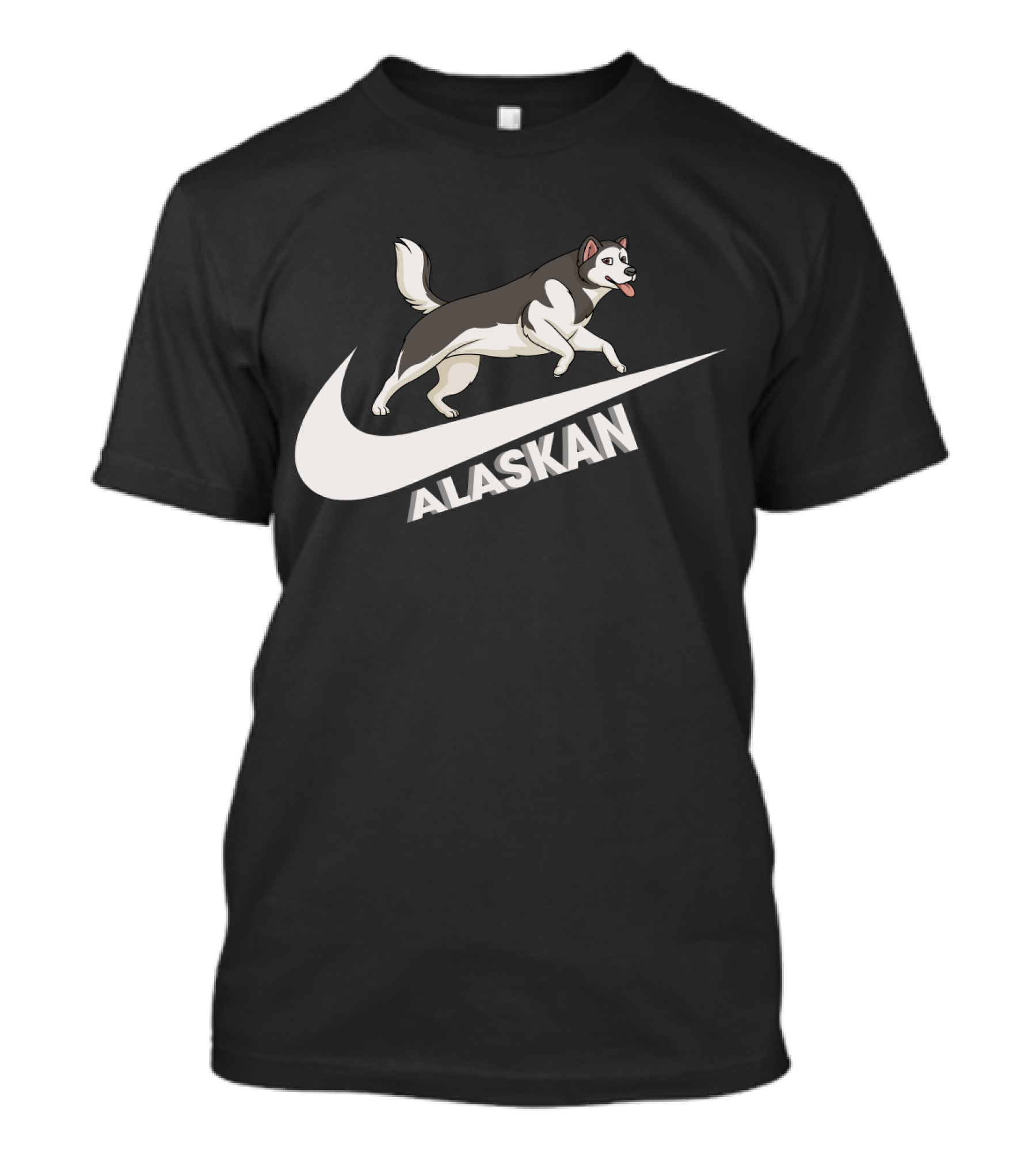 Alaskan Malamutes Nike Swoosh Dog Running T-Shirt