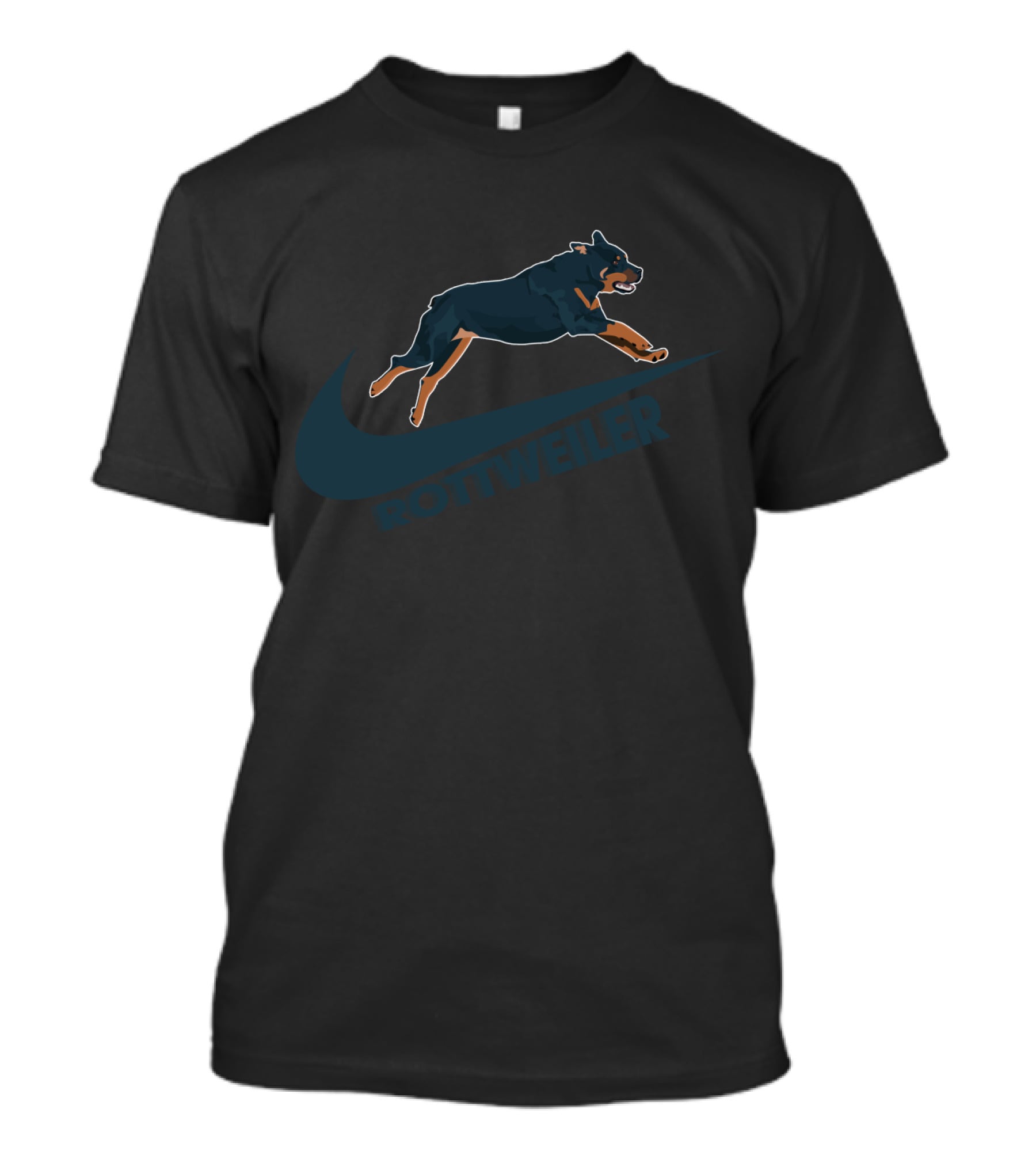 Nike Rottweiler Leaping Logo With Athletic Swoosh T-Shirt