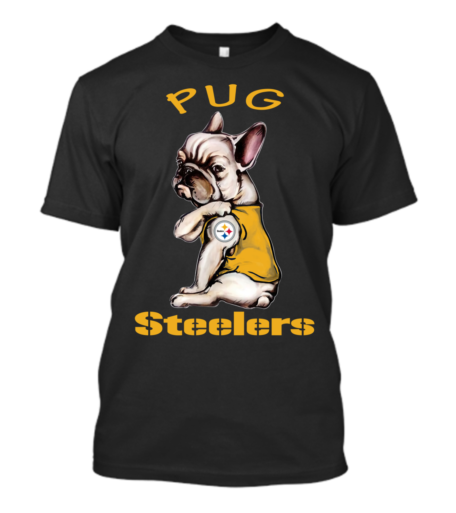 Pug Steelers Nfl Team T-Shirt