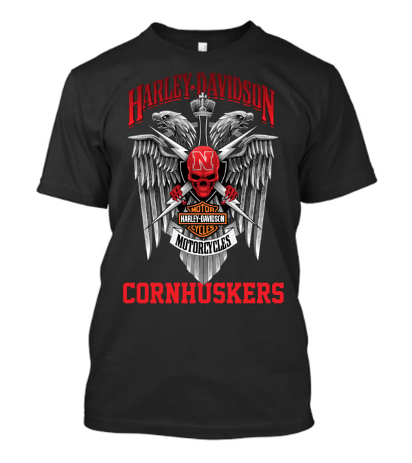 Harley Davidson Motorcycles Nebraska Cornhuskers Motor Cycles T-Shirt