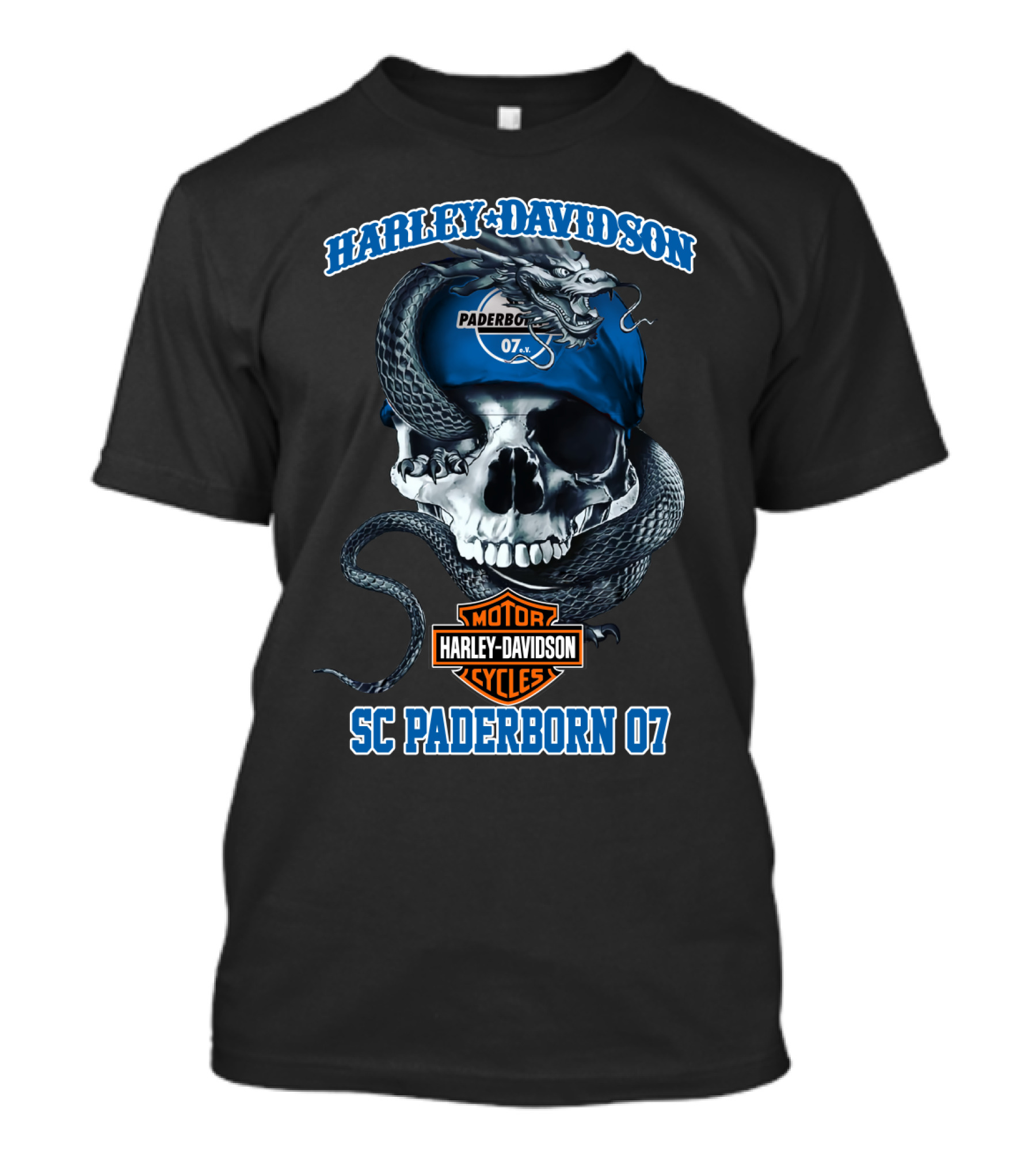 Harley Davidson Sc Paderborn 07 Snake Skull T-Shirt