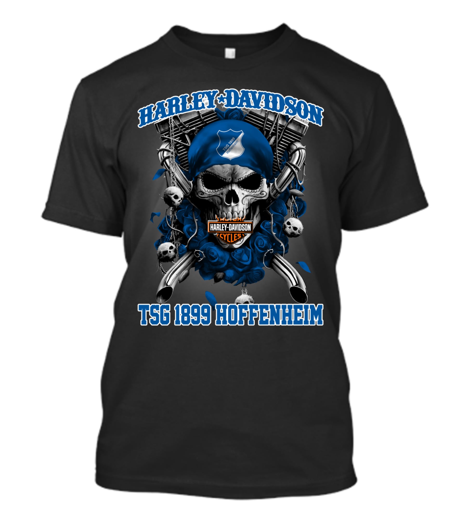 Harley Davidson Cycles Tsg 1899 Hoffenheim Skull T-Shirt