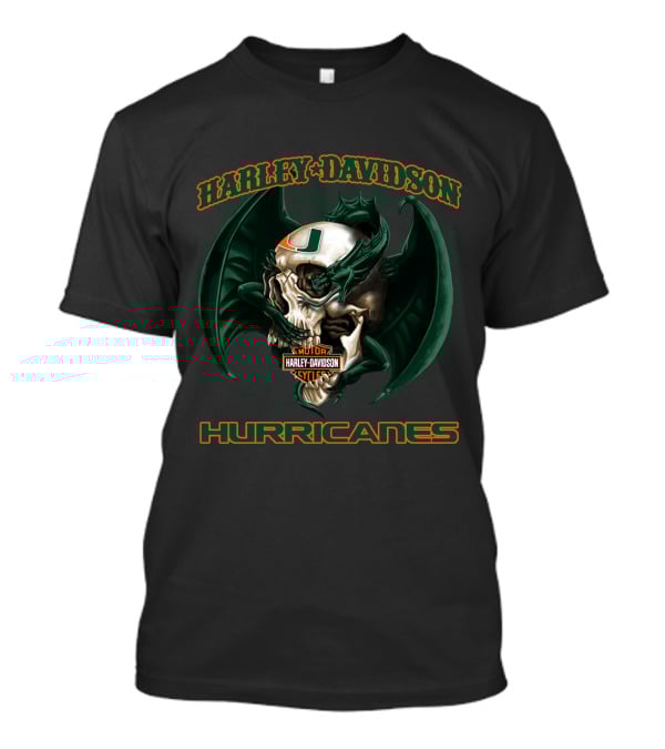 Harley Davidson Hurricanes Miami Skull T-Shirt