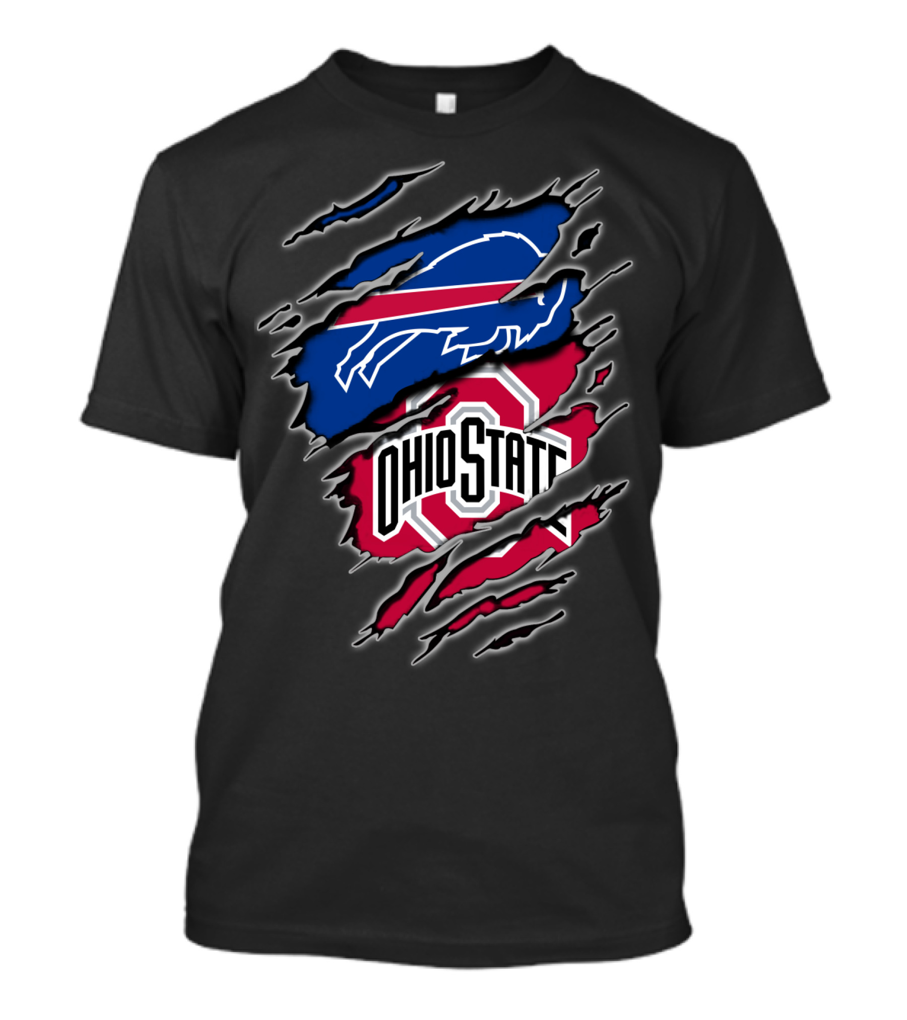 Buffalo Bills Ohio State Buckeyes Fan Crossover T-Shirt