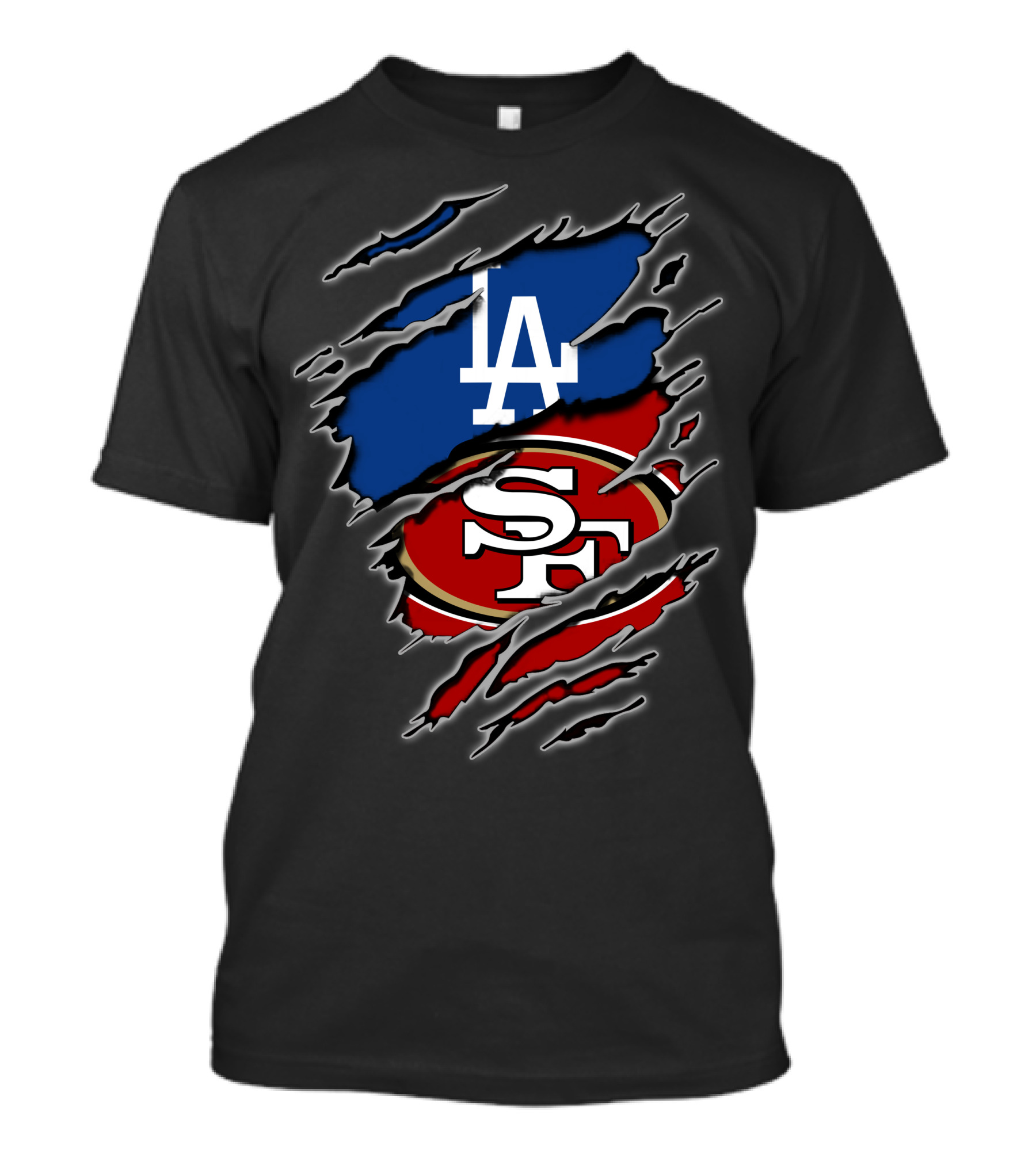 La Dodgers And Sf 49ers Fans Combination T-Shirt