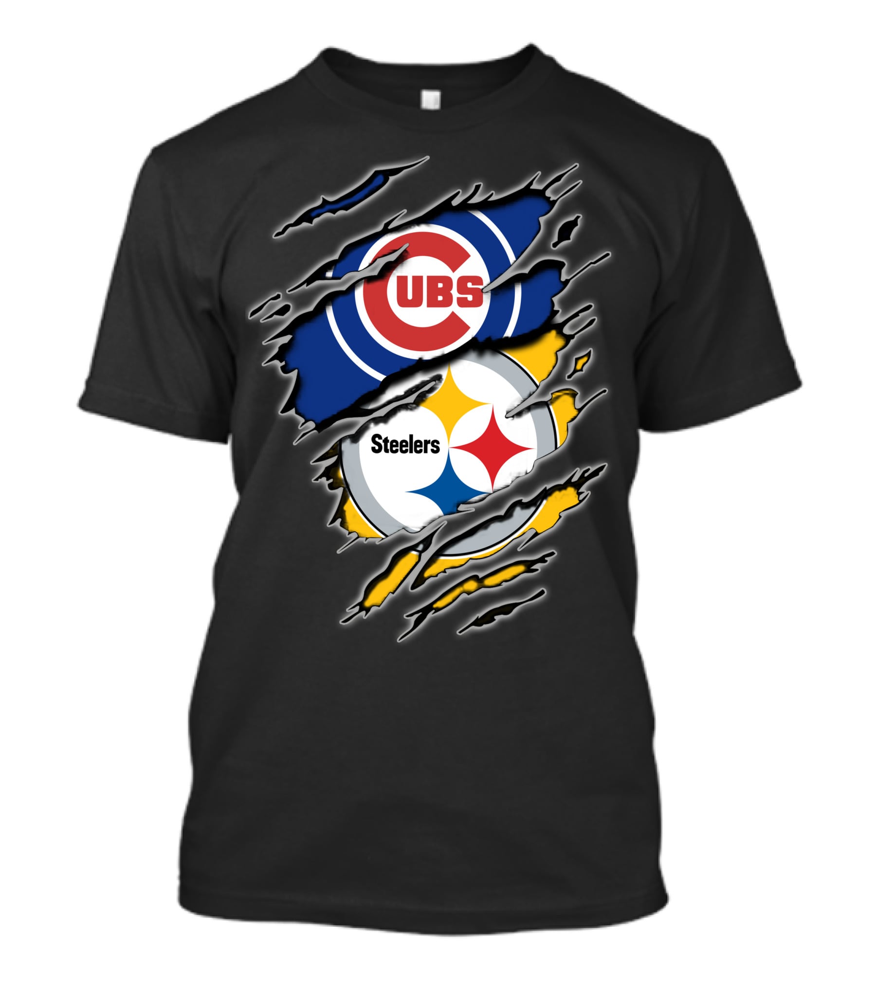 Cubs Steelers Fan Crossover T-Shirt