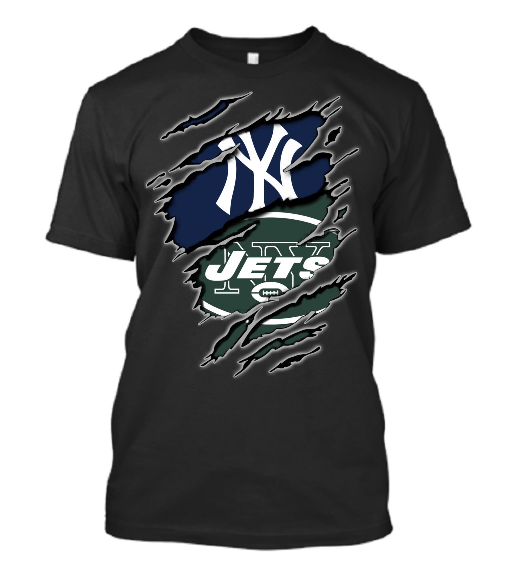New York Yankees New York Jets Fan Dual Loyalty T-Shirt