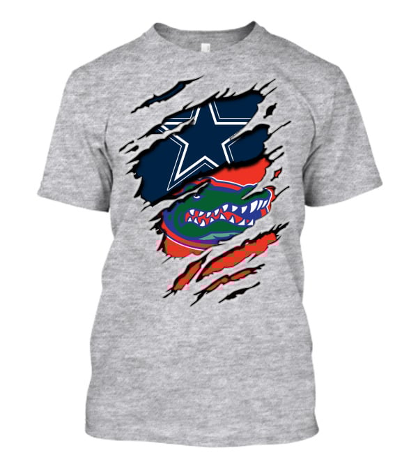 Dallas Cowboys Florida Gators Nfl College Football Mashup T-Shirt