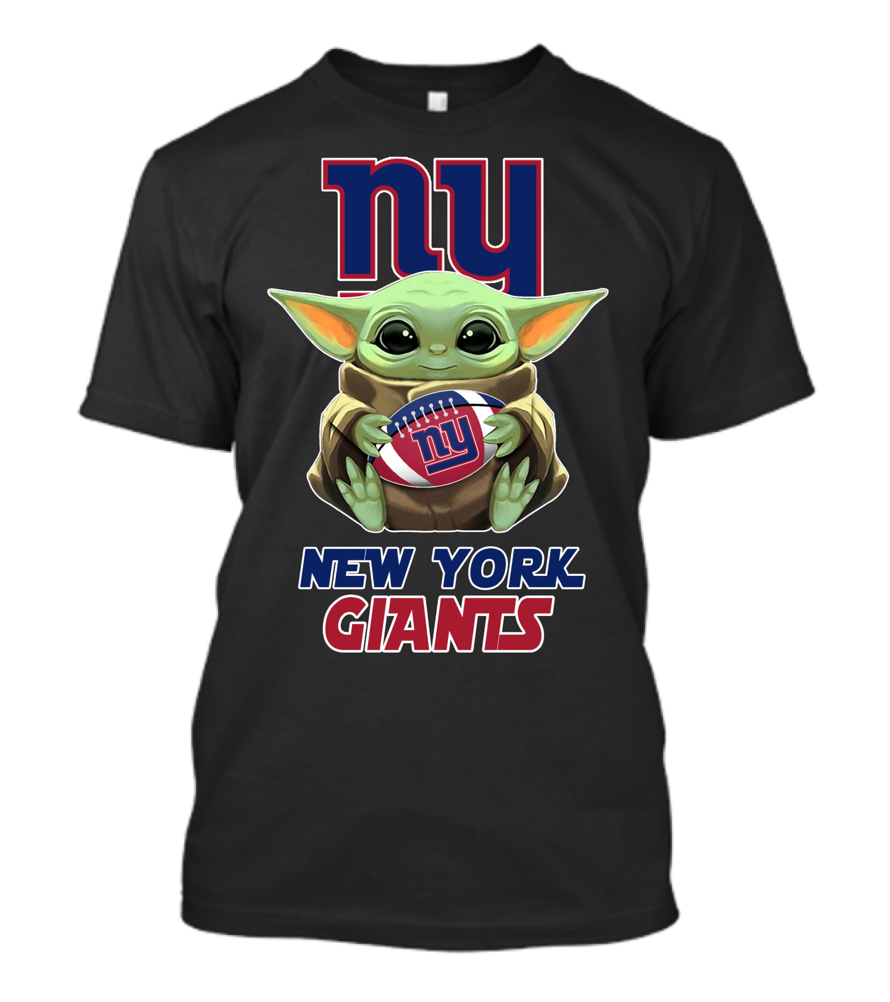 Ny Giants New York Baby Yoda Football T-Shirt