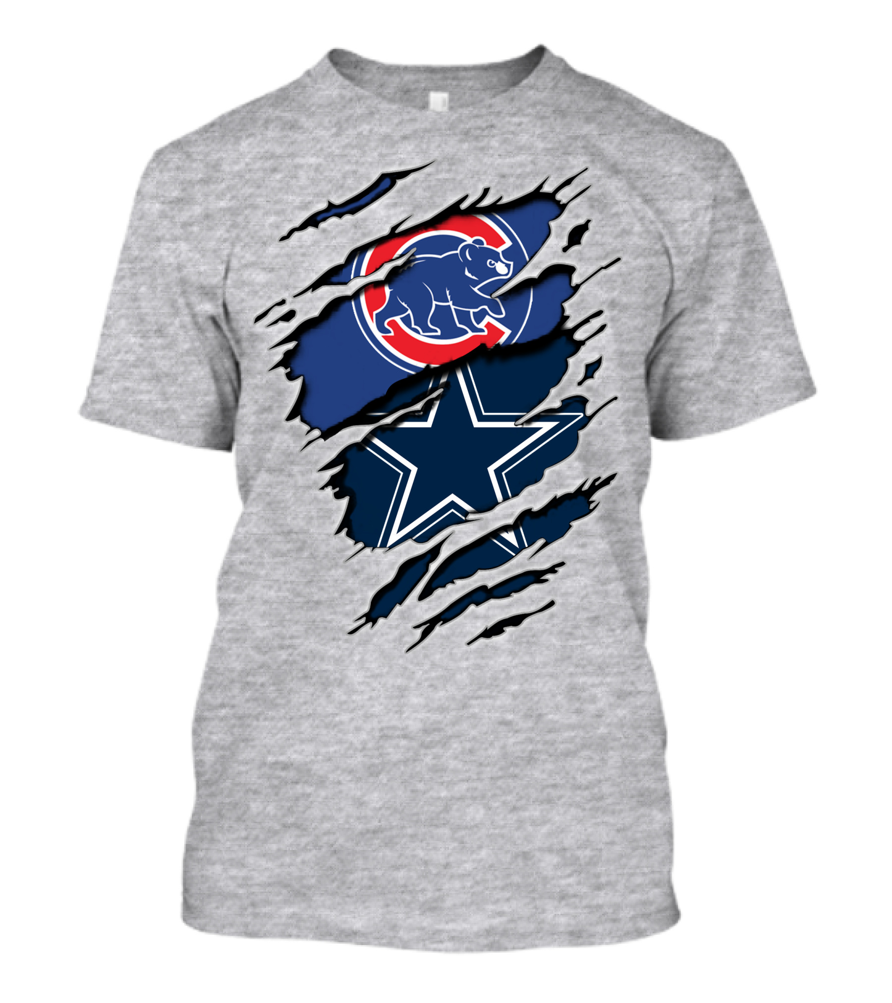 Chicago Cubs Dallas Cowboys Rip T-Shirt