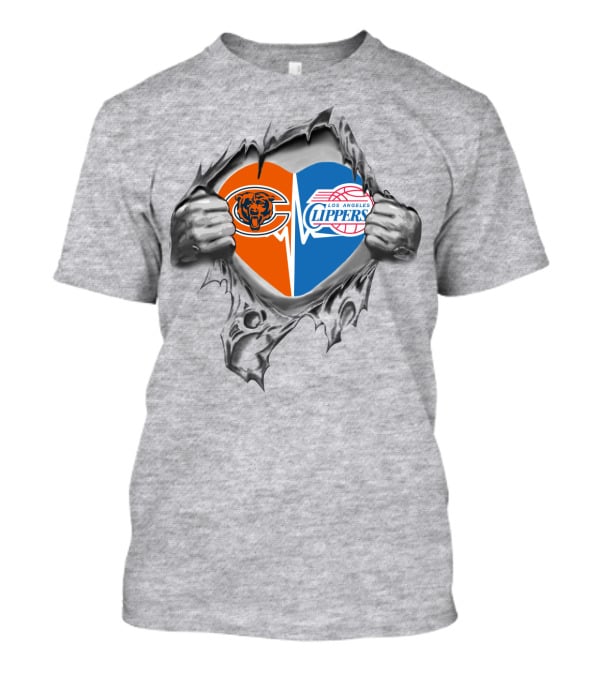 Chicago Bears Los Angeles Clippers It's In My Heart T-Shirt