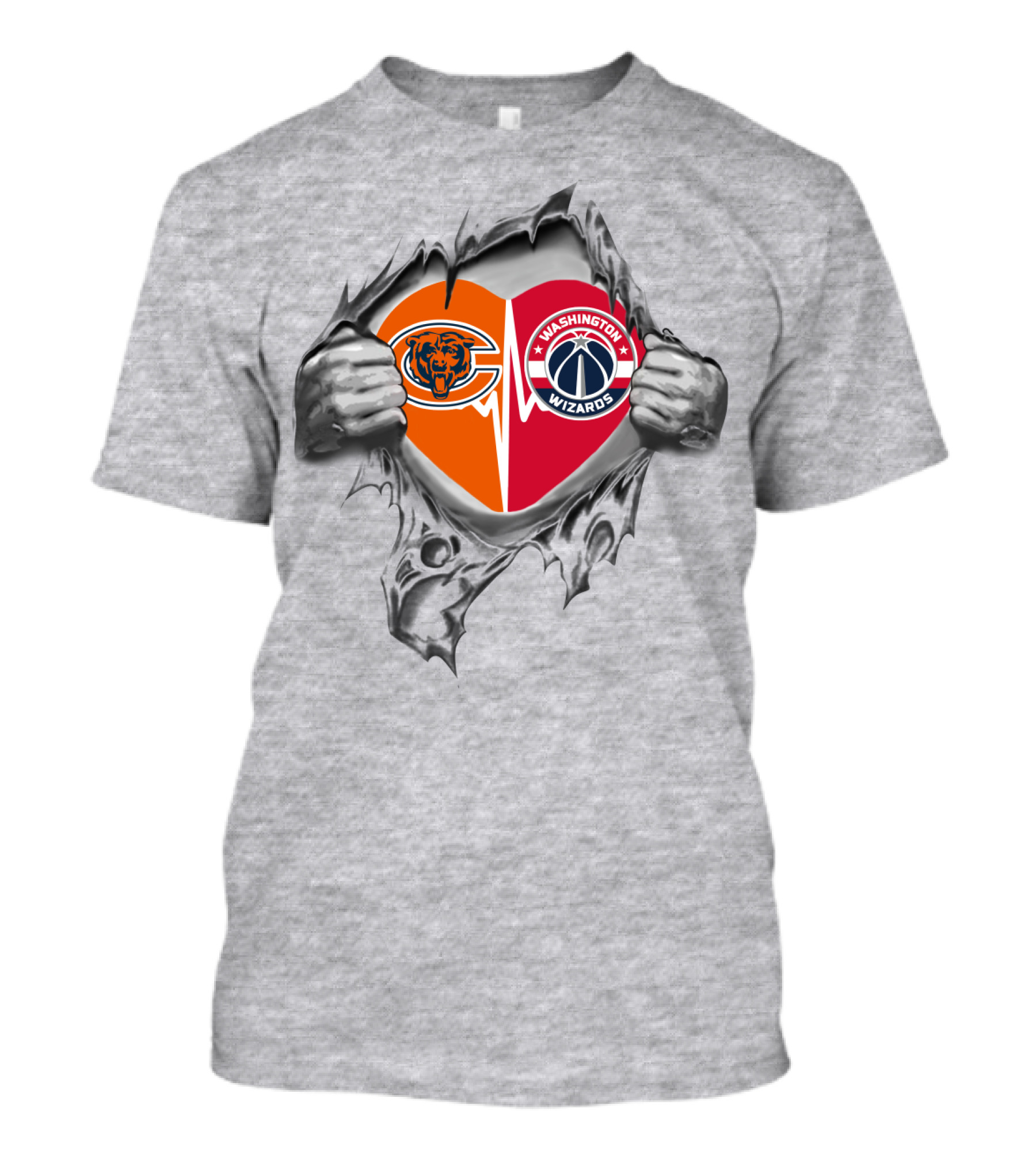 Chicago Bears Washington Wizards It's In My Heart T-Shirt