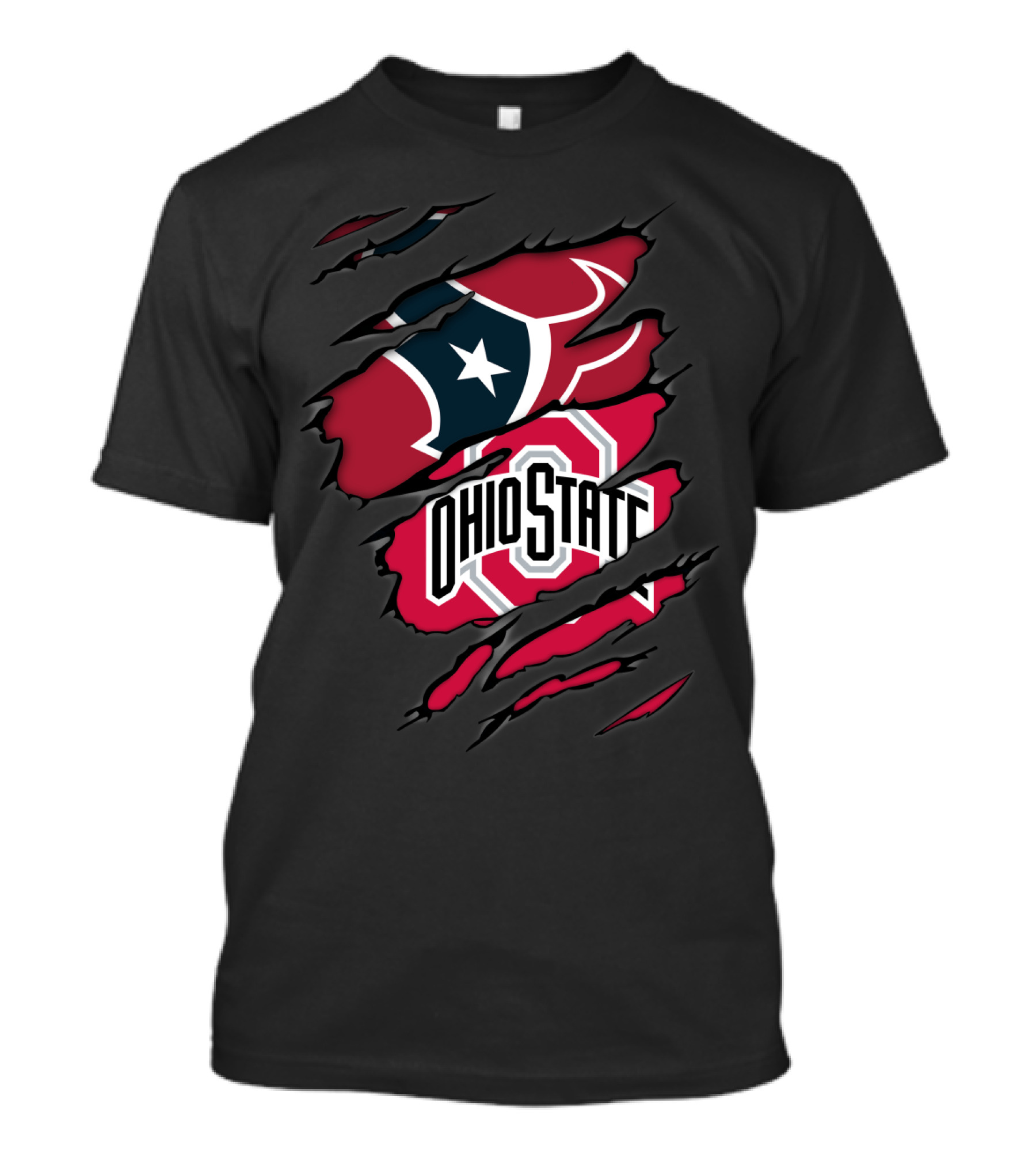 Texans Ohio State Logo Mashup T-Shirt