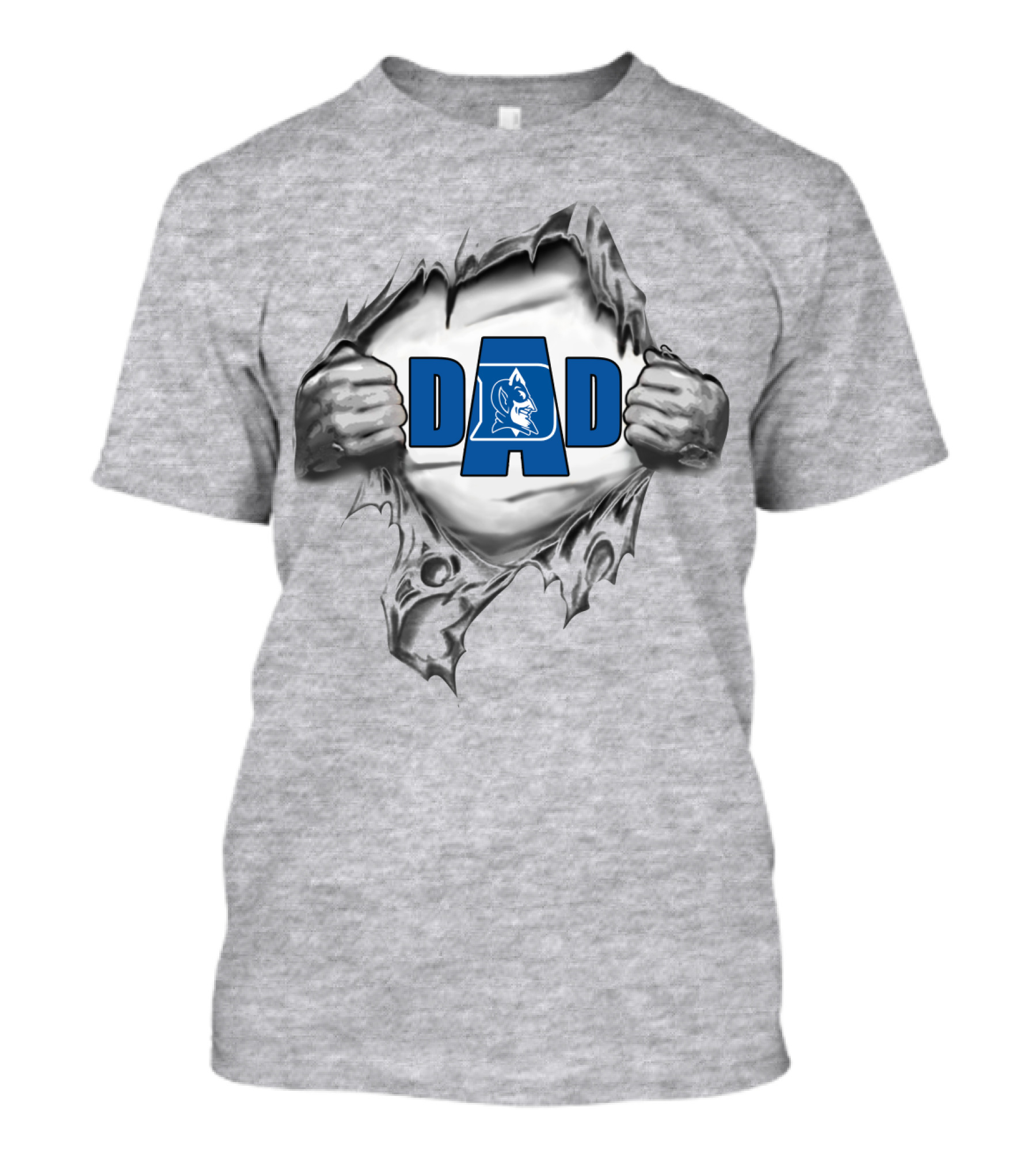 Duke Dad Logo With Torn T-Shirt
