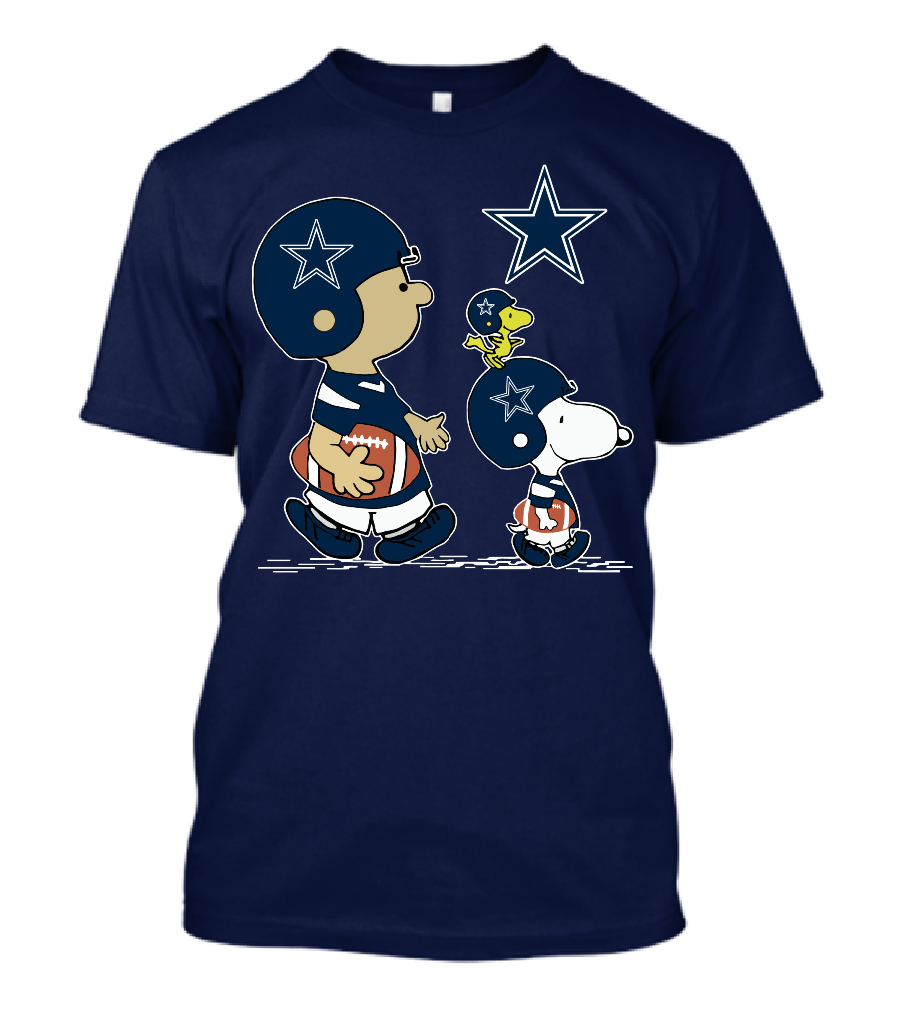 Cowboys Snoopy Football Peanuts Characters Dallas Star T-Shirt
