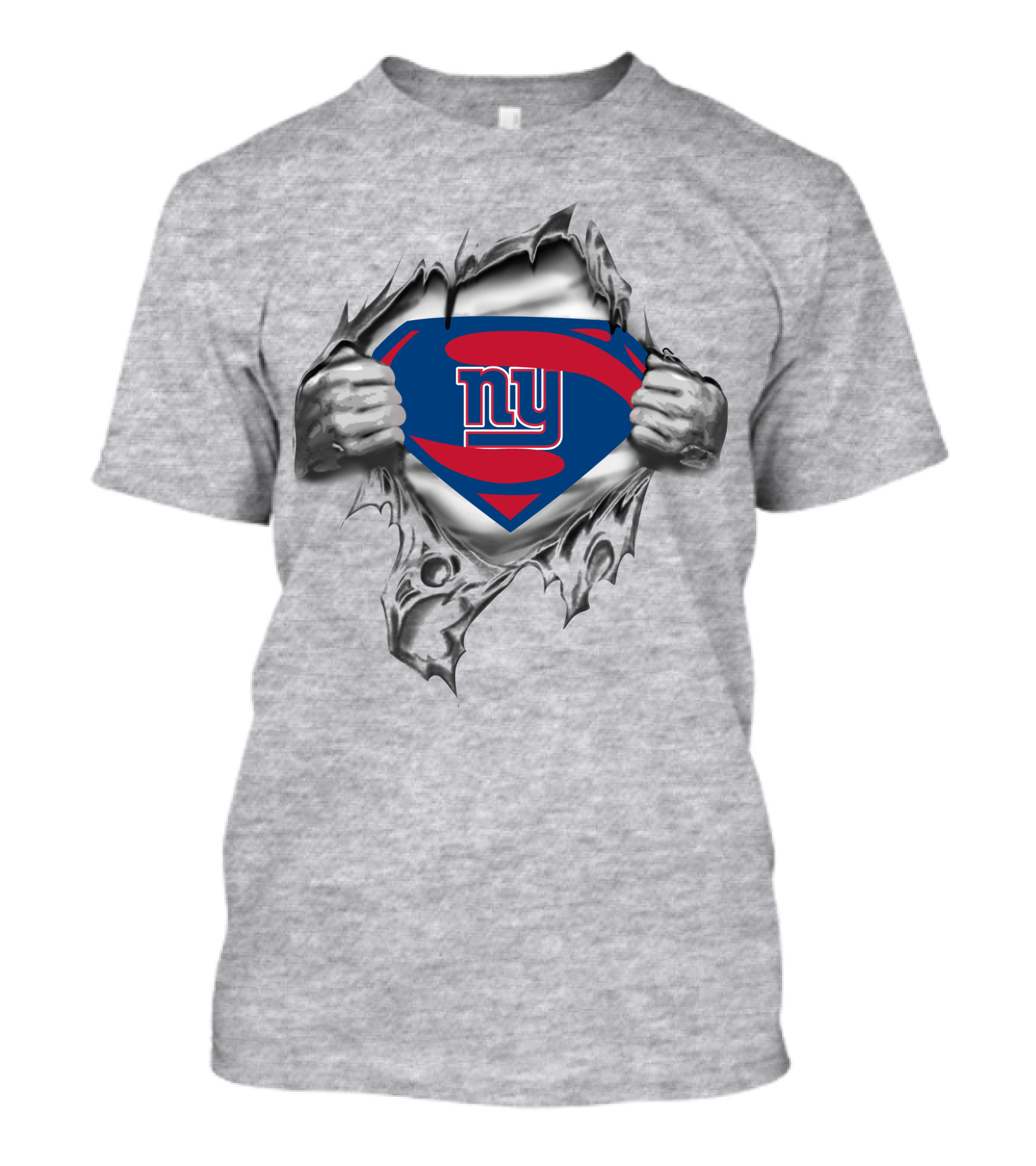 New York Giants Superman Logo Tear Open T-Shirt