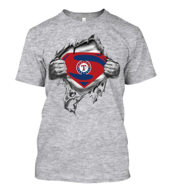 Texas Rangers Superman Emblem Burst T-Shirt