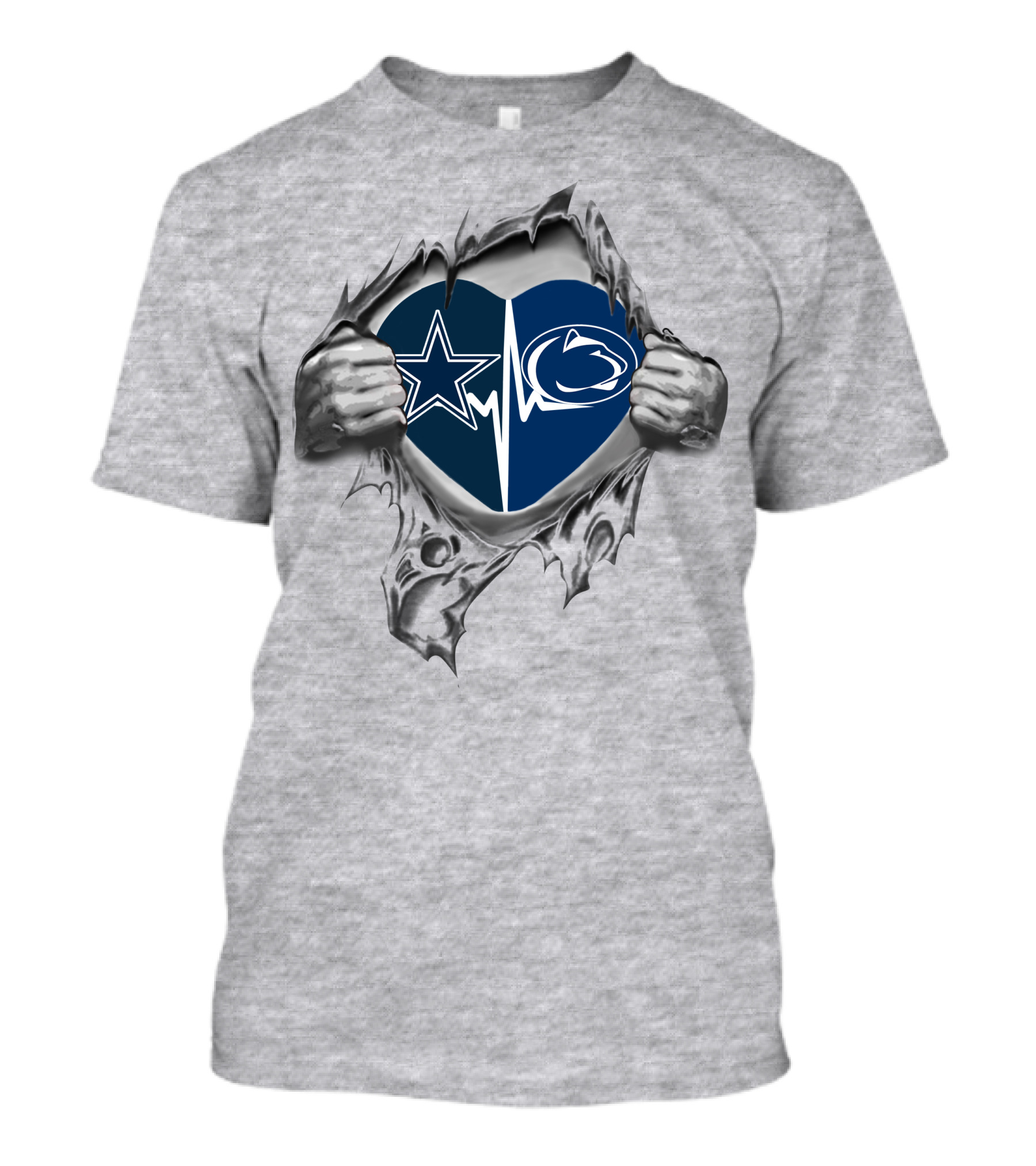 Cowboys Penn State Heartbeat Connection T-Shirt