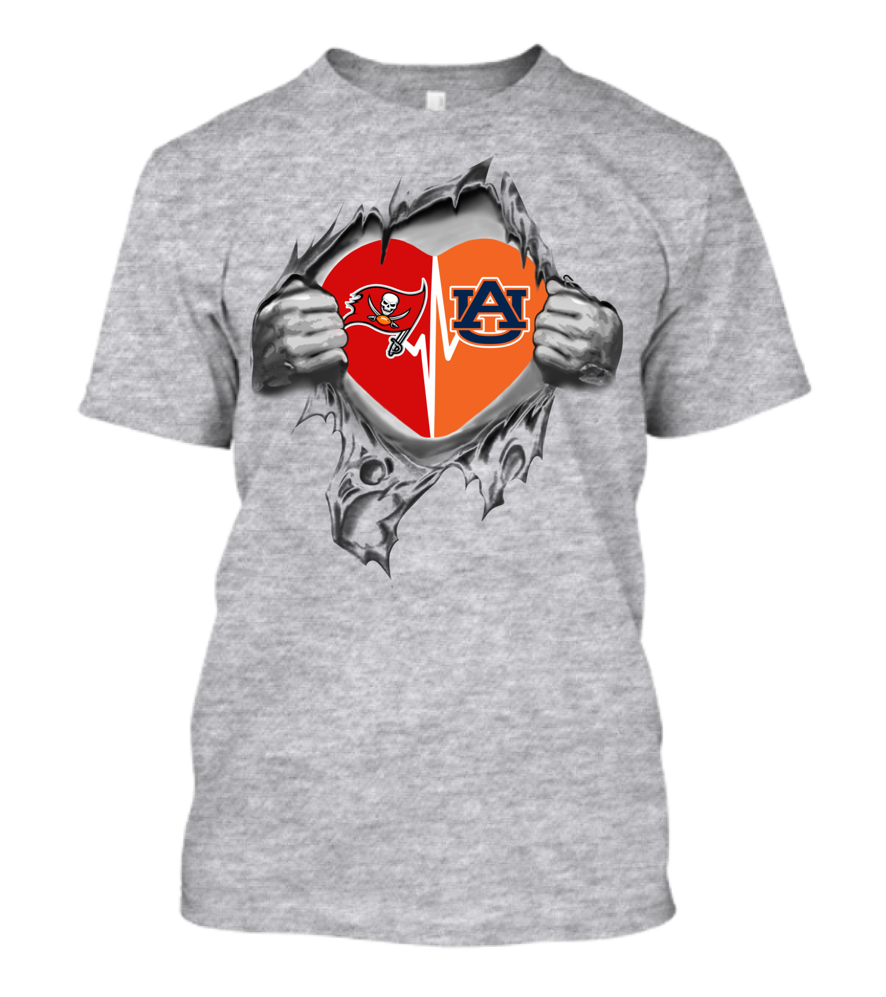Buccaneers Auburn Heart Split T-Shirt