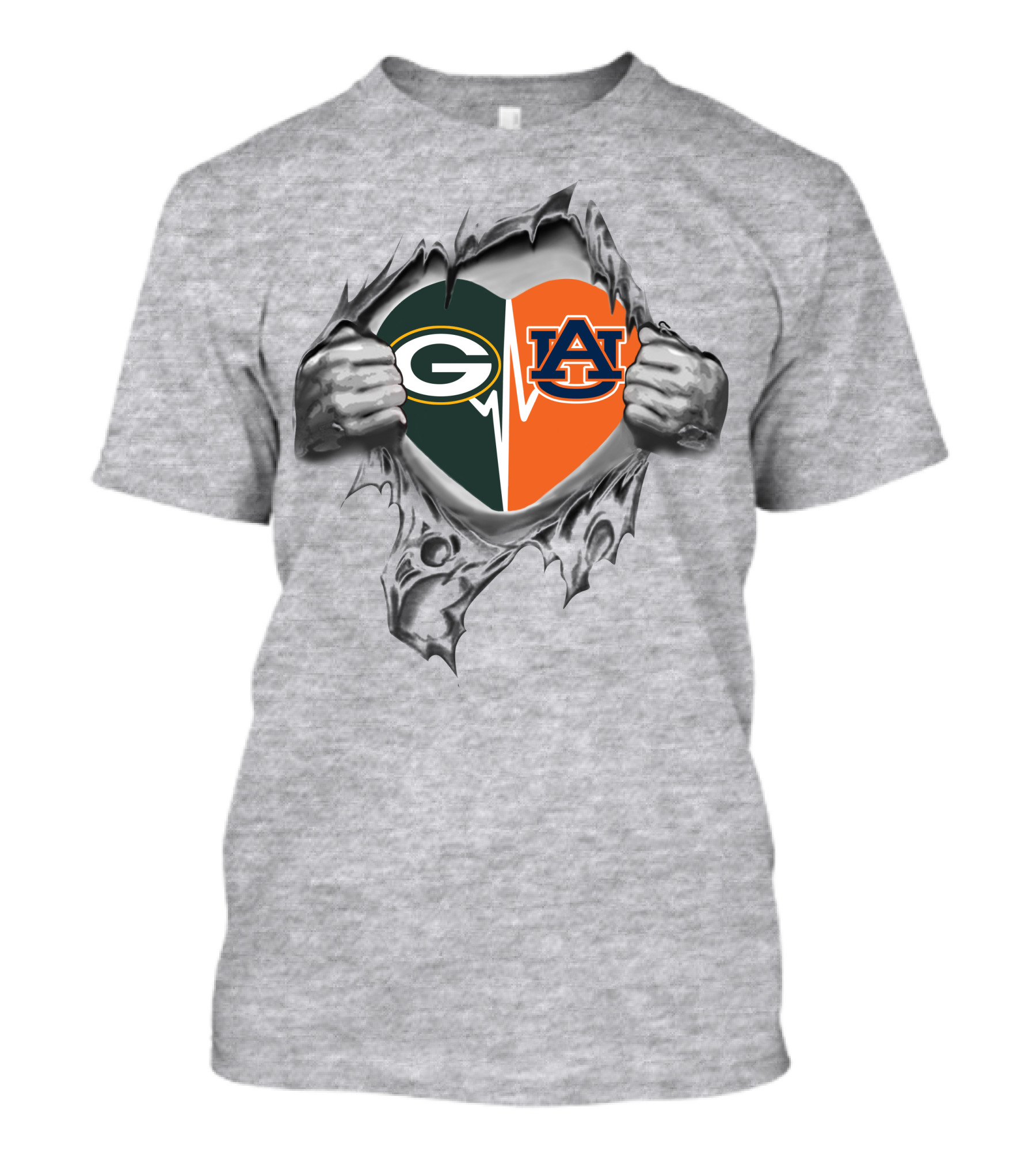 22 Front Packers Auburn Heart Packers T-Shirt