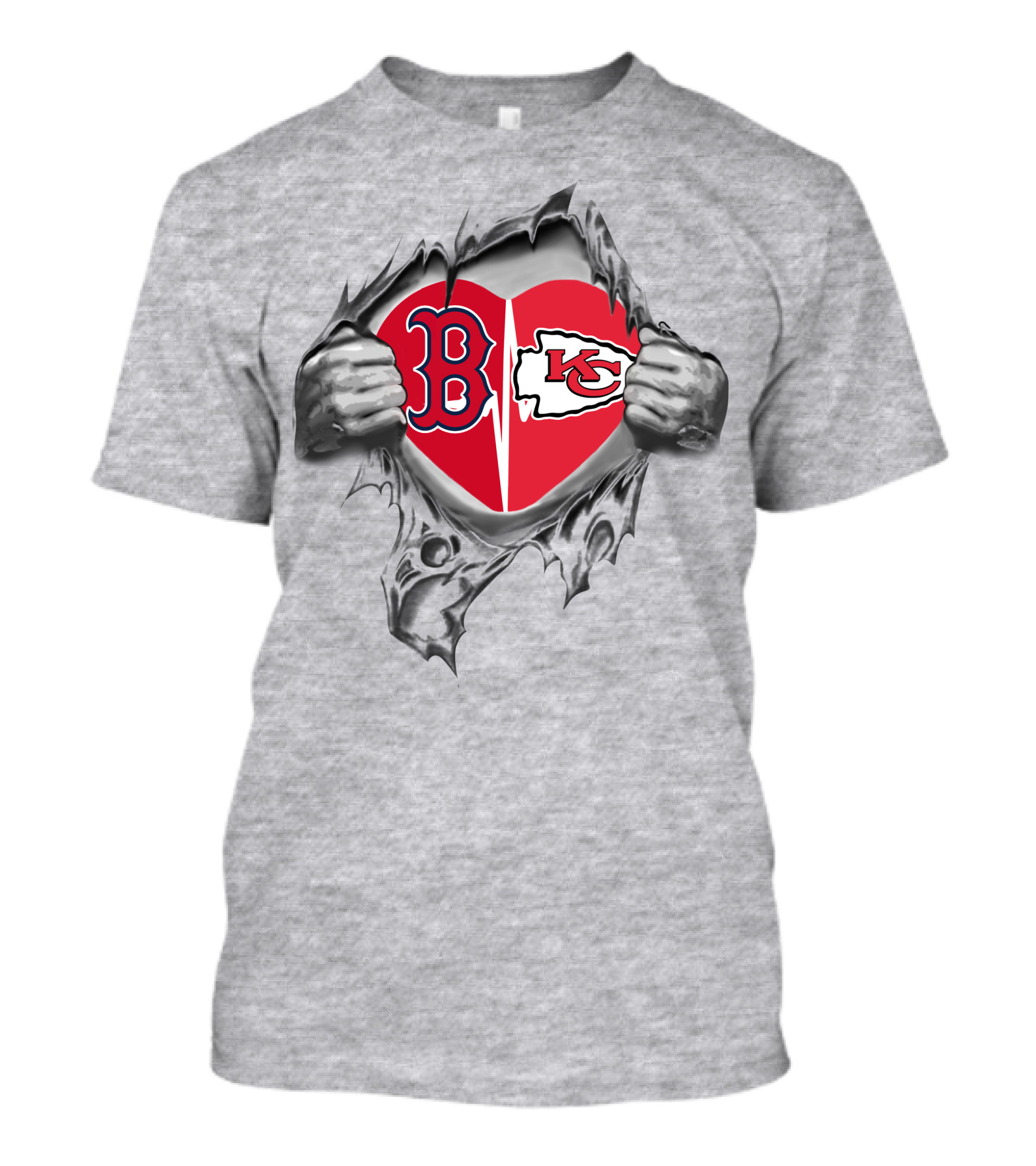 Chiefs Redsox Heart Breakthrough T-Shirt