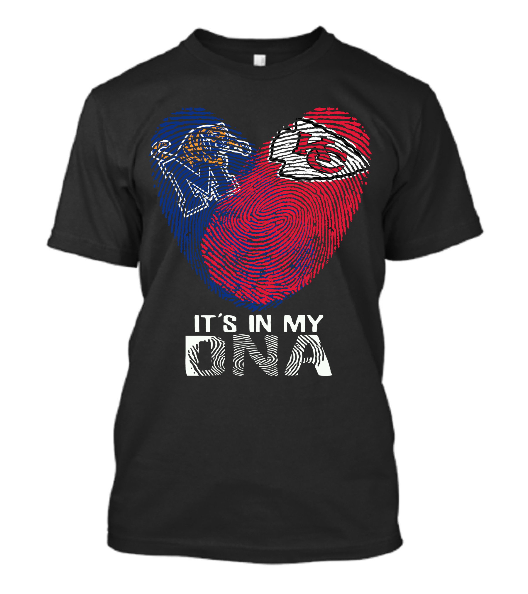 Memphis Tigers Chiefs Heart Fingerprint It's In My DNA T-Shirt
