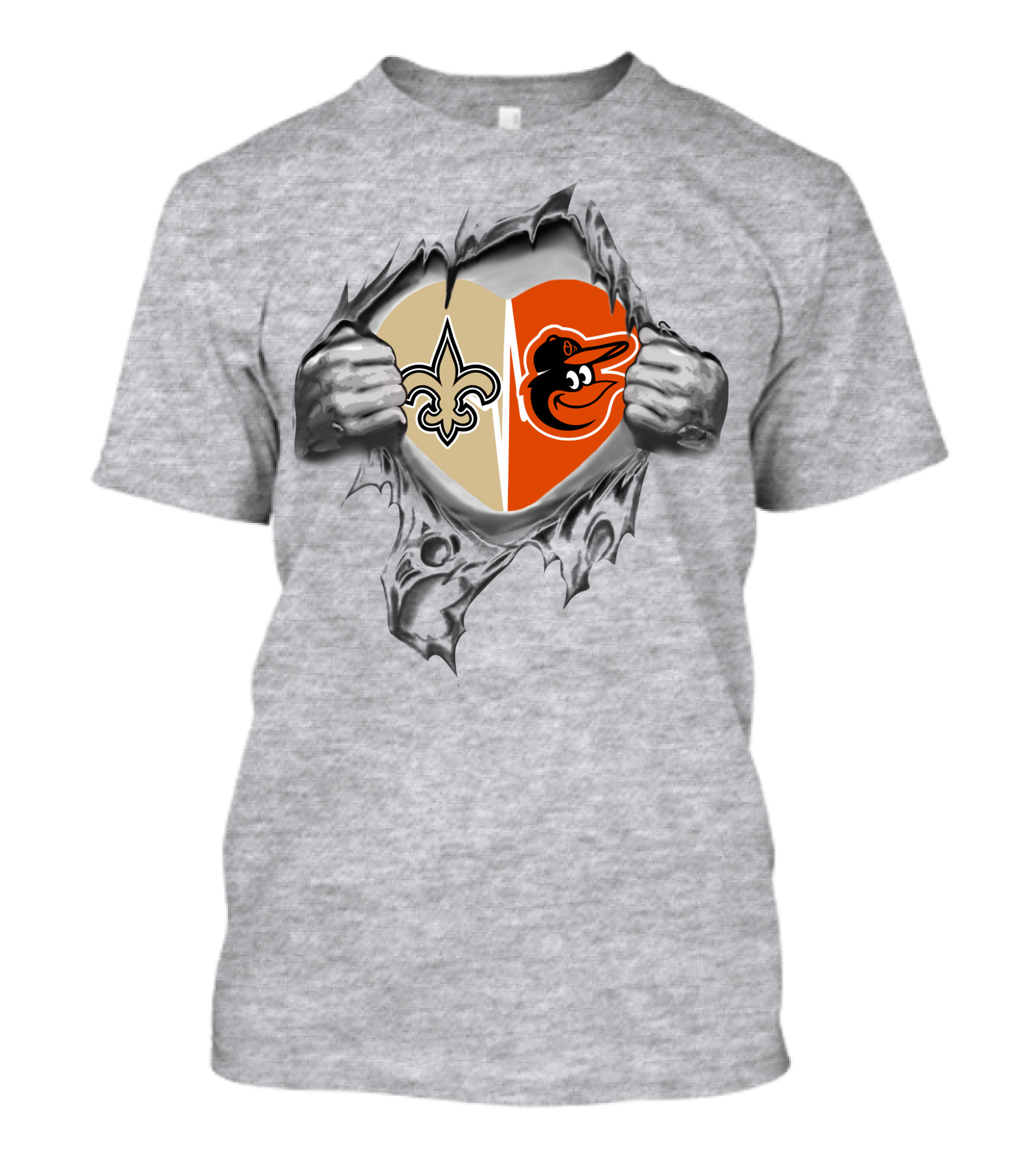 Saints Orioles Heart Symbol T-Shirt