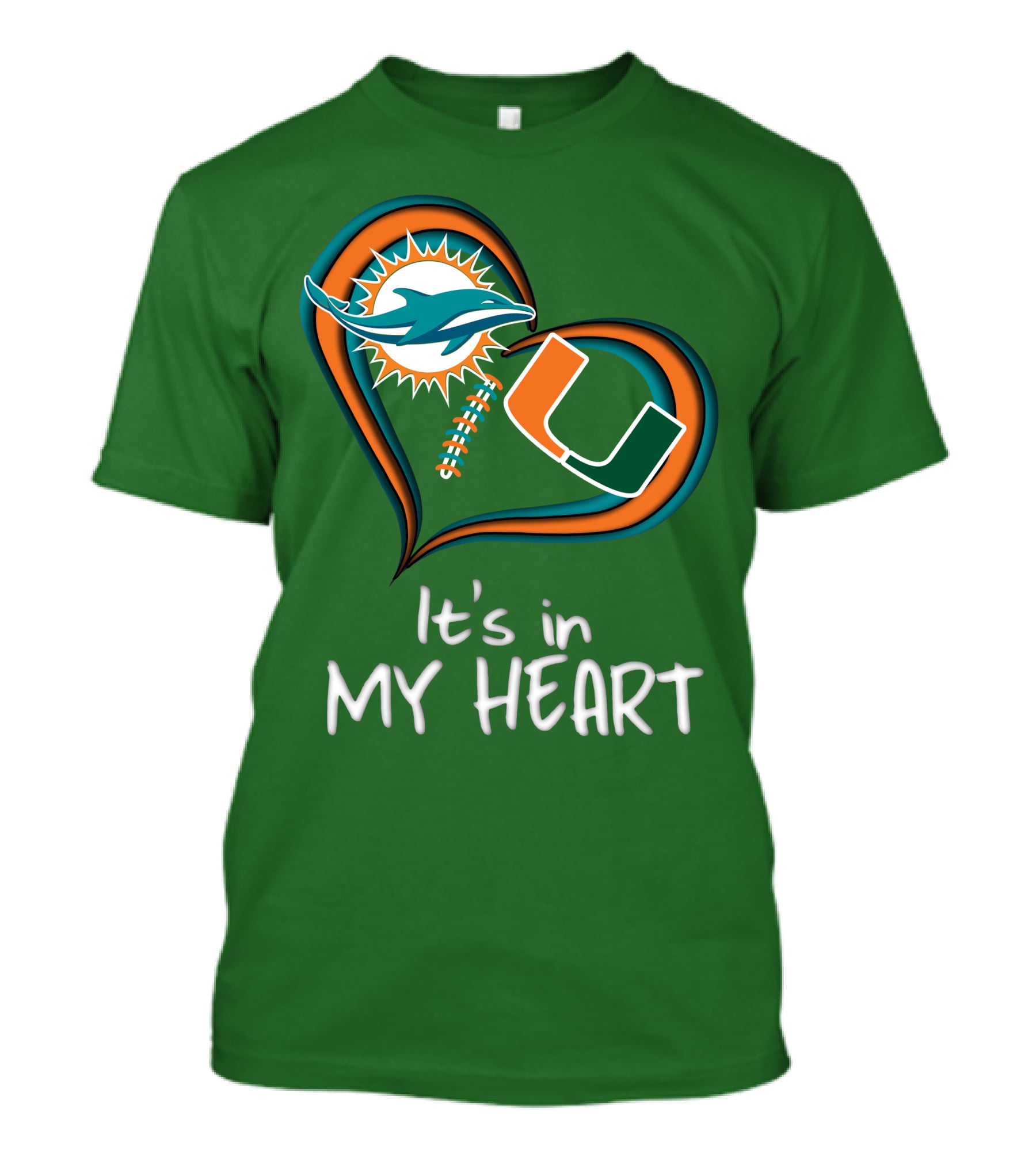 Dolphins Hurricanes It's In My Heart T-Shirt